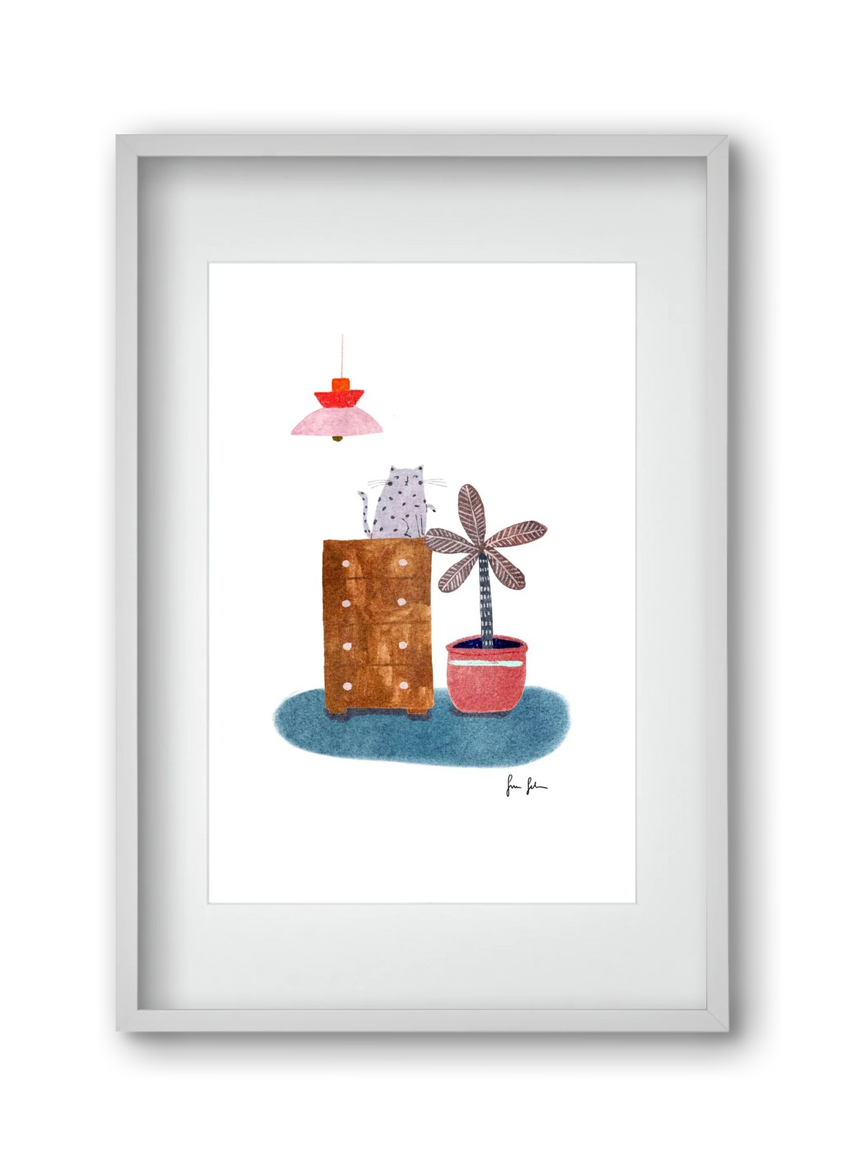 Interior with cat - artbridge