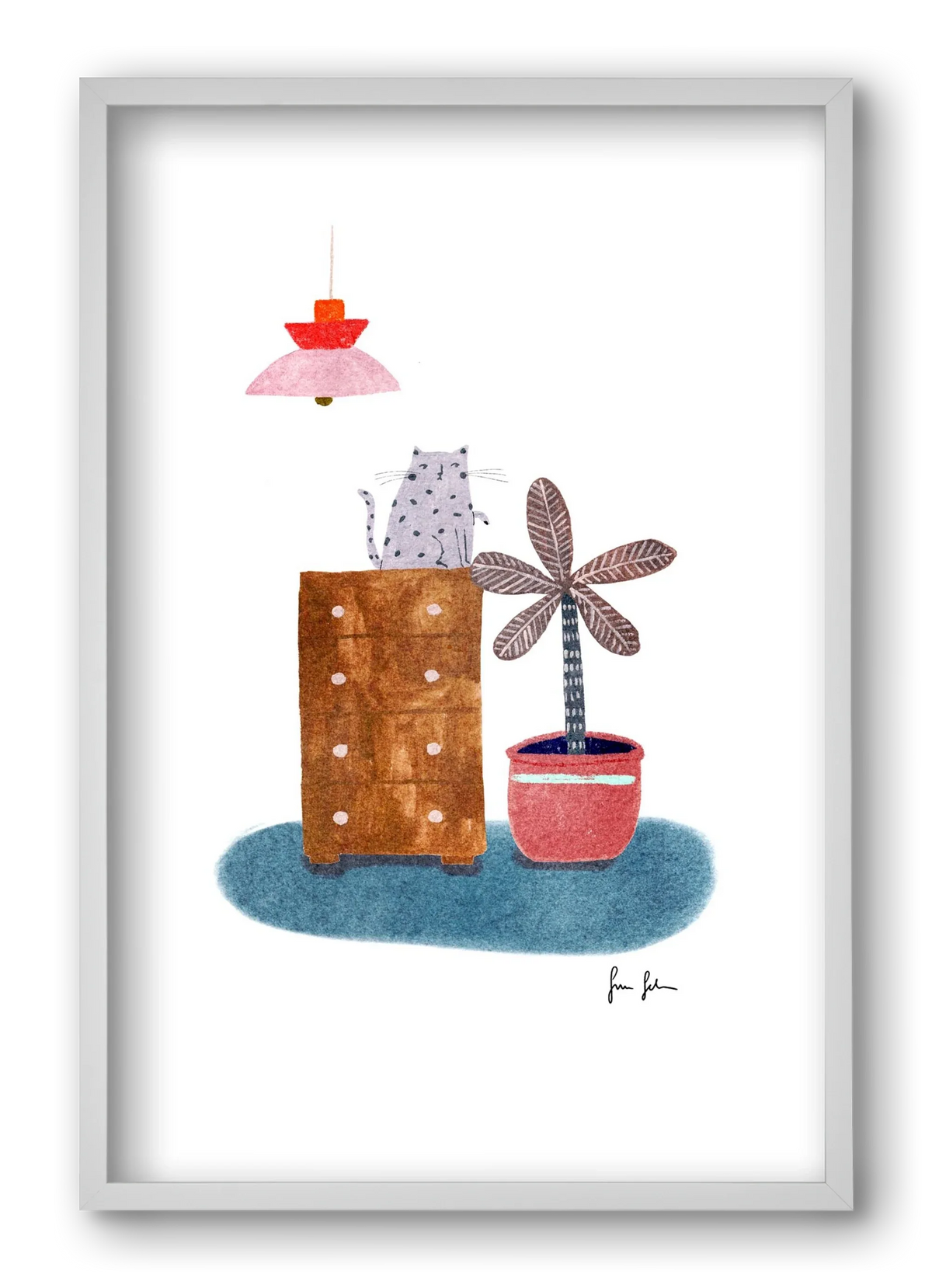Interior with cat - artbridge