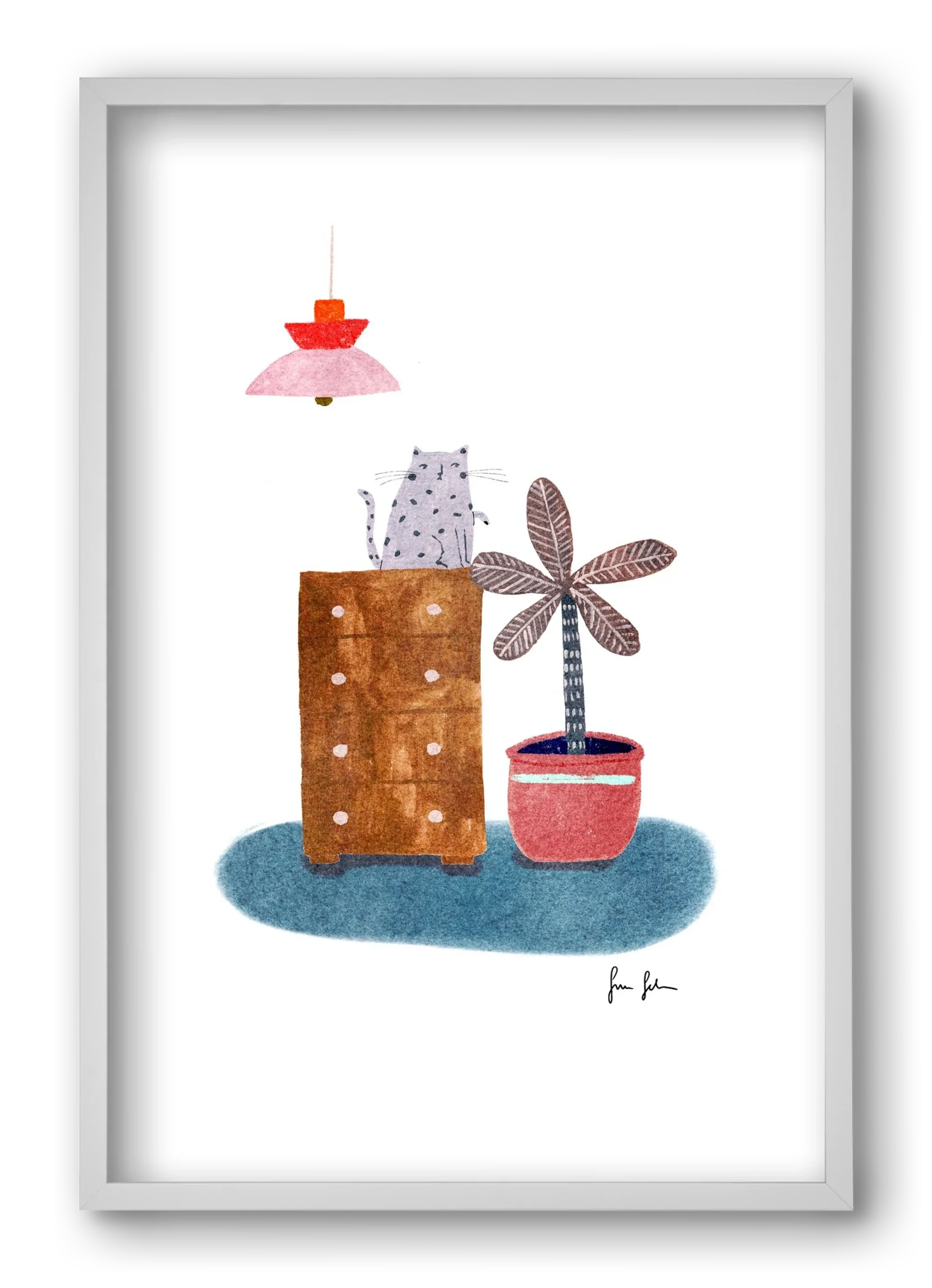 Interior with cat - artbridge