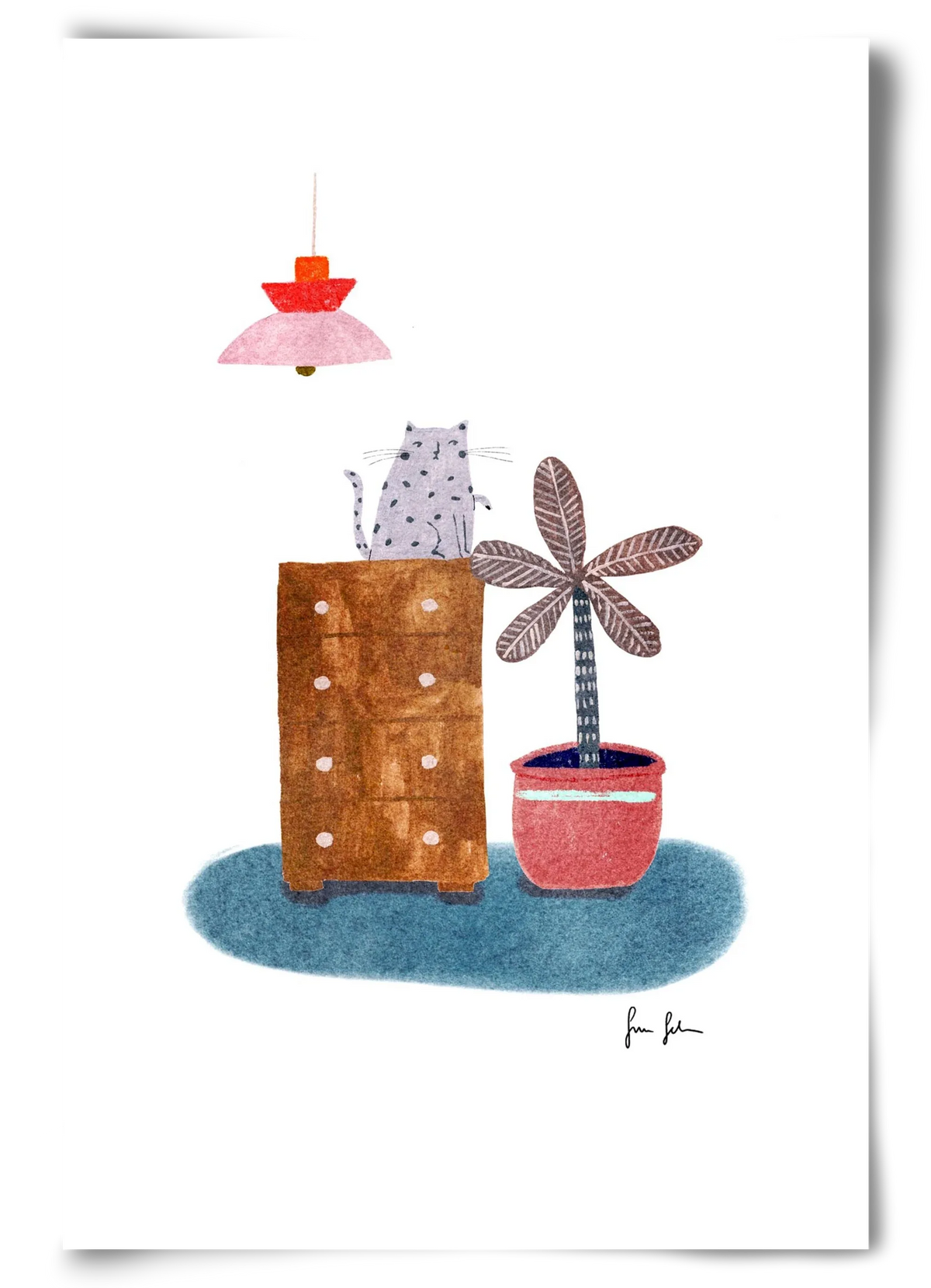 Interior with cat - artbridge