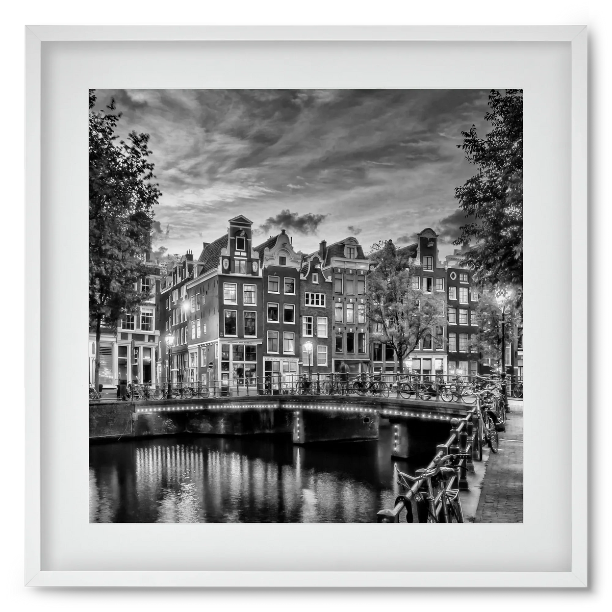 AMSTERDAM Idyllic impression from Singel | Monochrome - artbridge