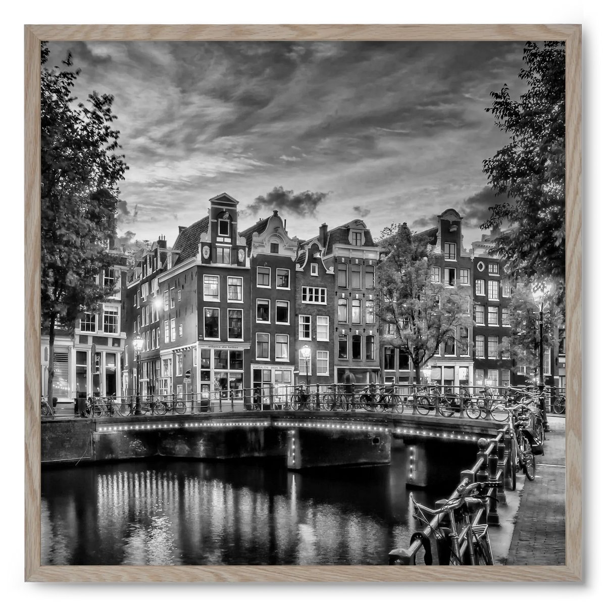AMSTERDAM Idyllic impression from Singel | Monochrome - artbridge