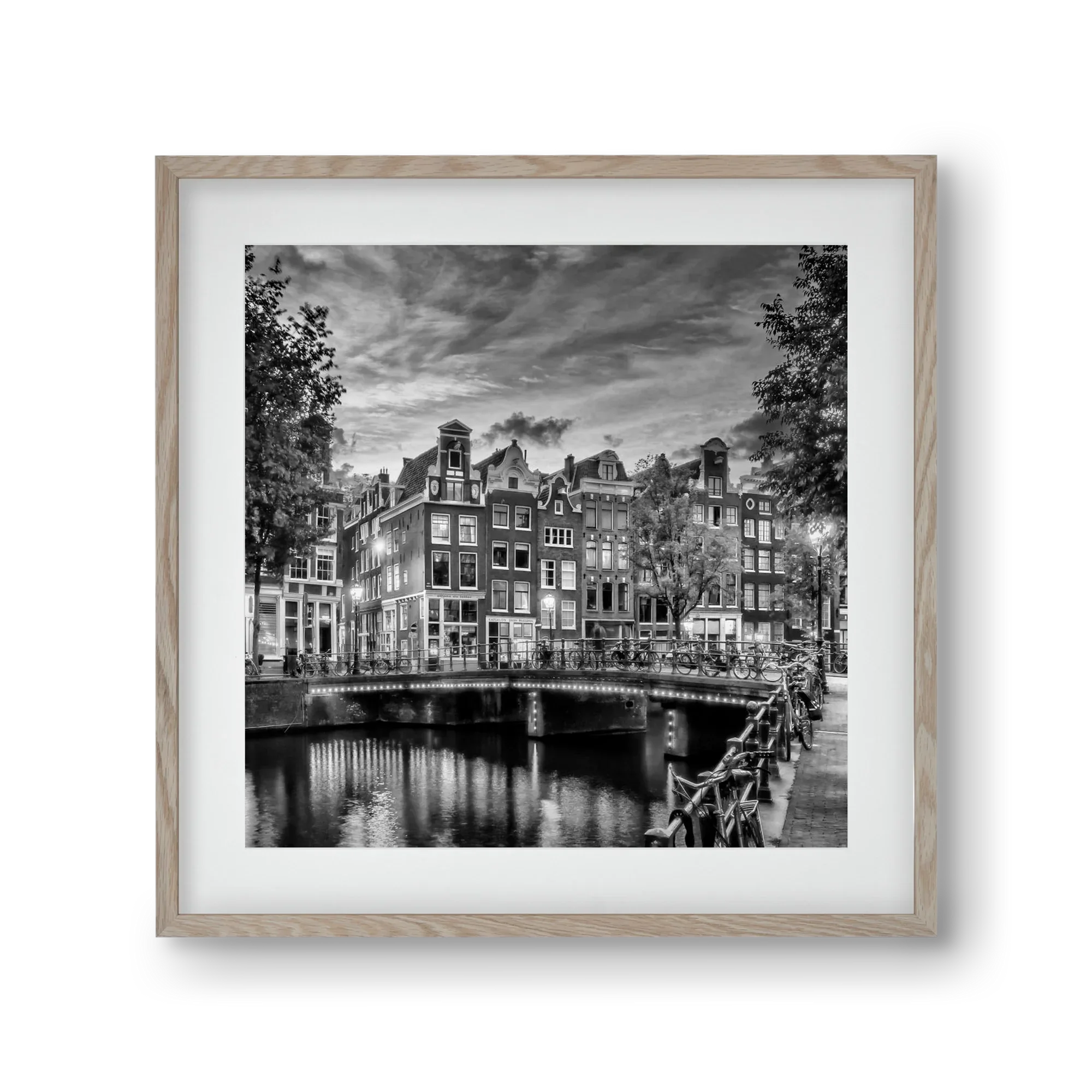 AMSTERDAM Idyllic impression from Singel | Monochrome - artbridge