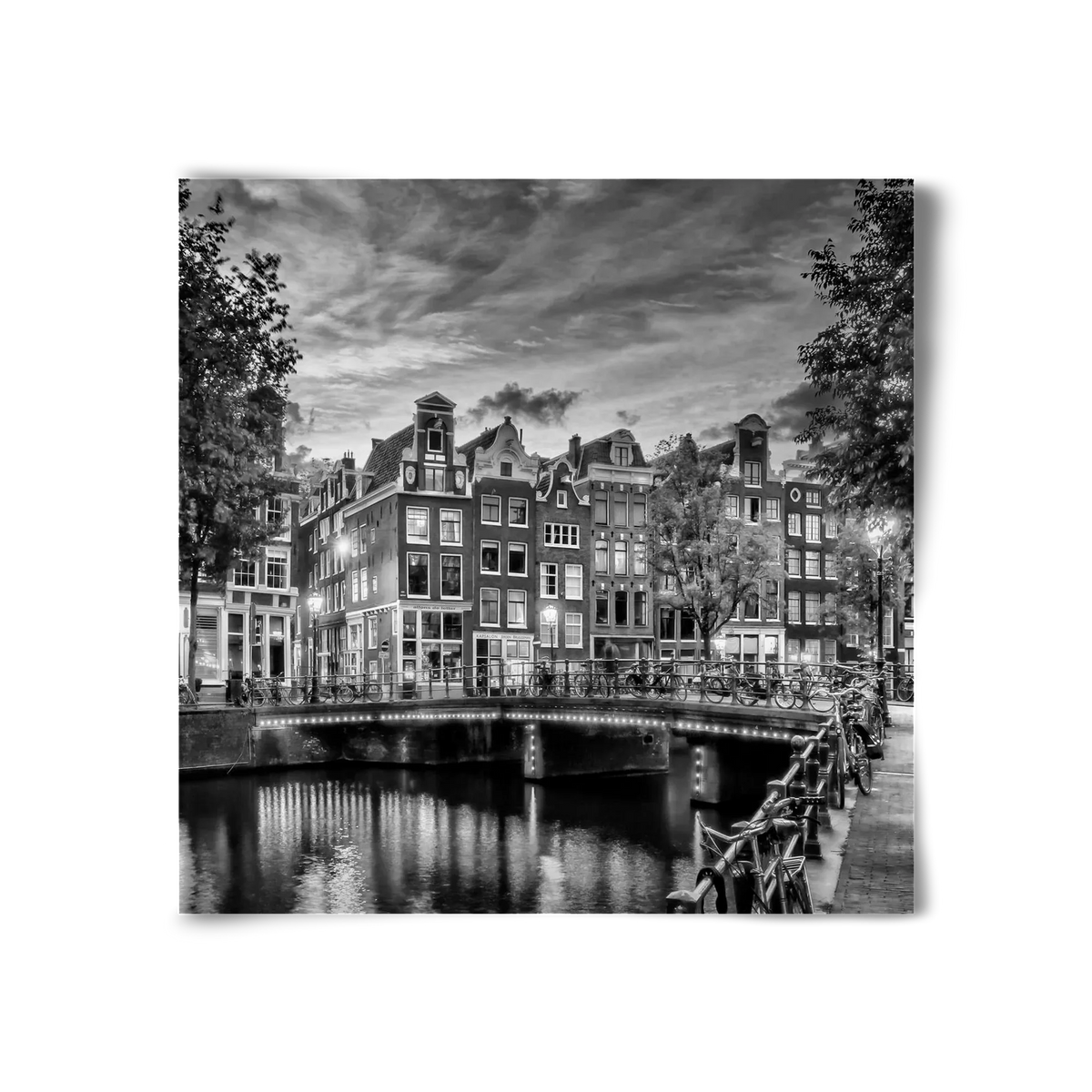 AMSTERDAM Idyllic impression from Singel | Monochrome - artbridge