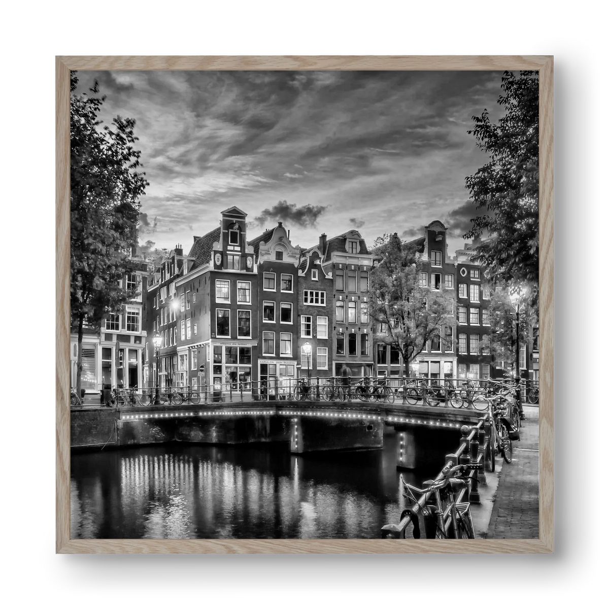 AMSTERDAM Idyllic impression from Singel | Monochrome - artbridge