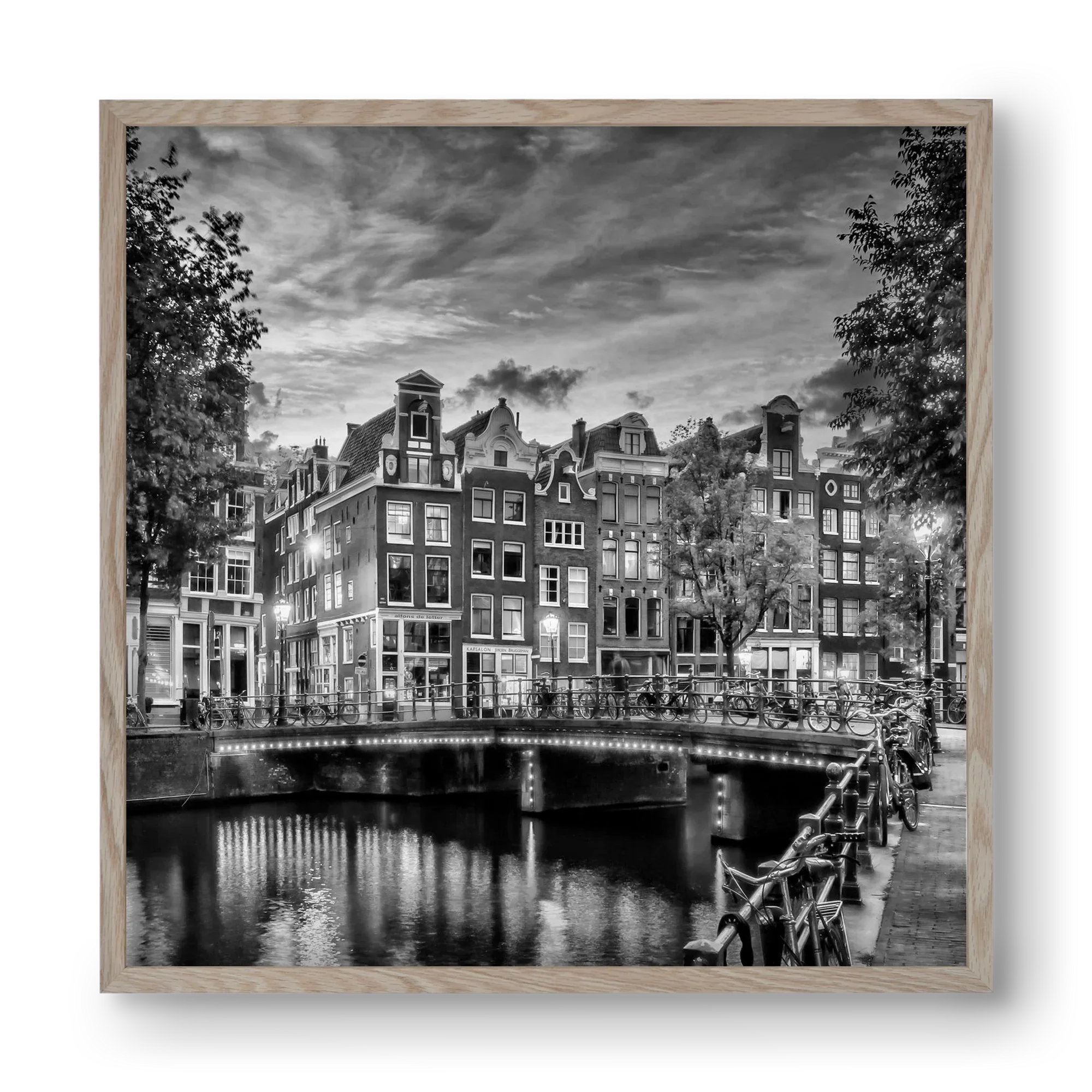 AMSTERDAM Idyllic impression from Singel | Monochrome - artbridge