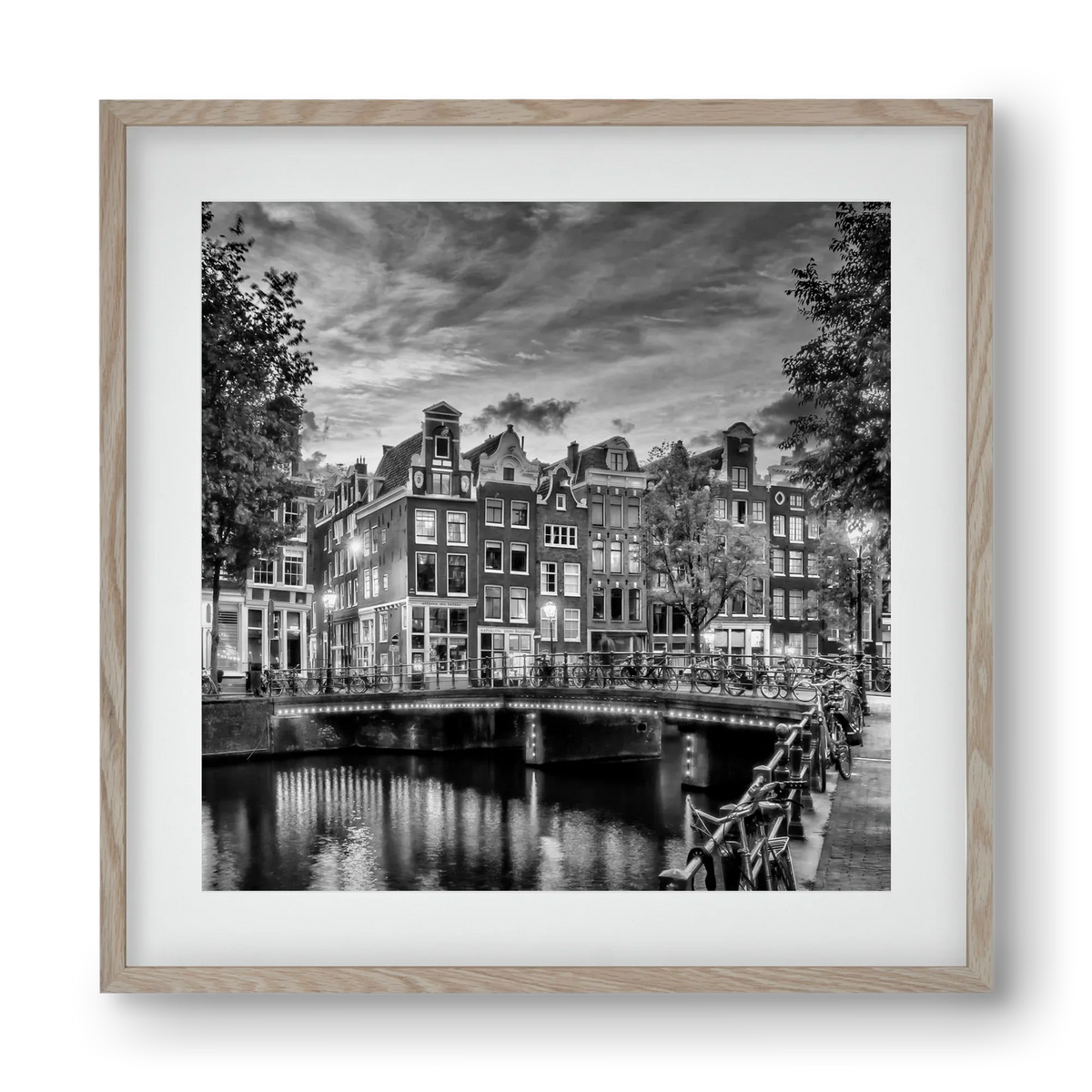 AMSTERDAM Idyllic impression from Singel | Monochrome - artbridge