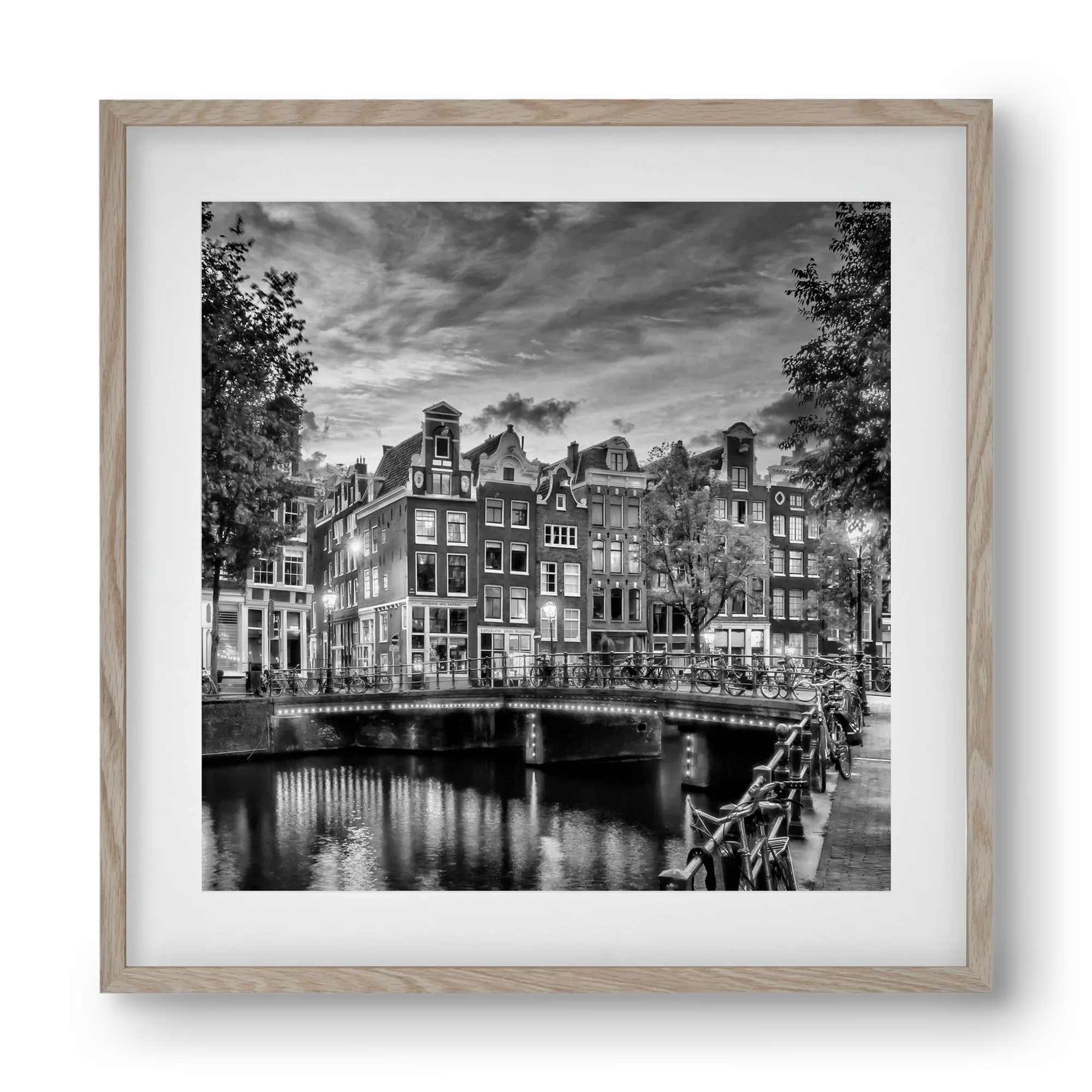 AMSTERDAM Idyllic impression from Singel | Monochrome - artbridge
