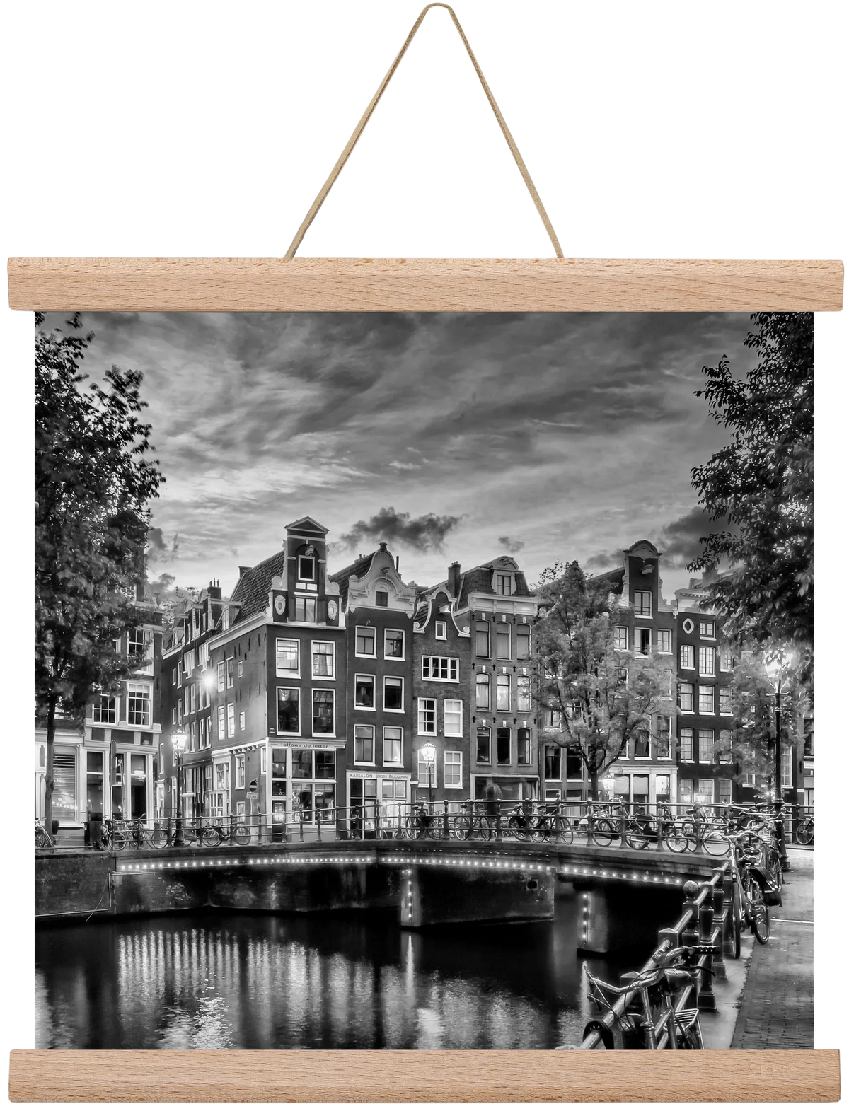 AMSTERDAM Idyllic impression from Singel | Monochrome - artbridge