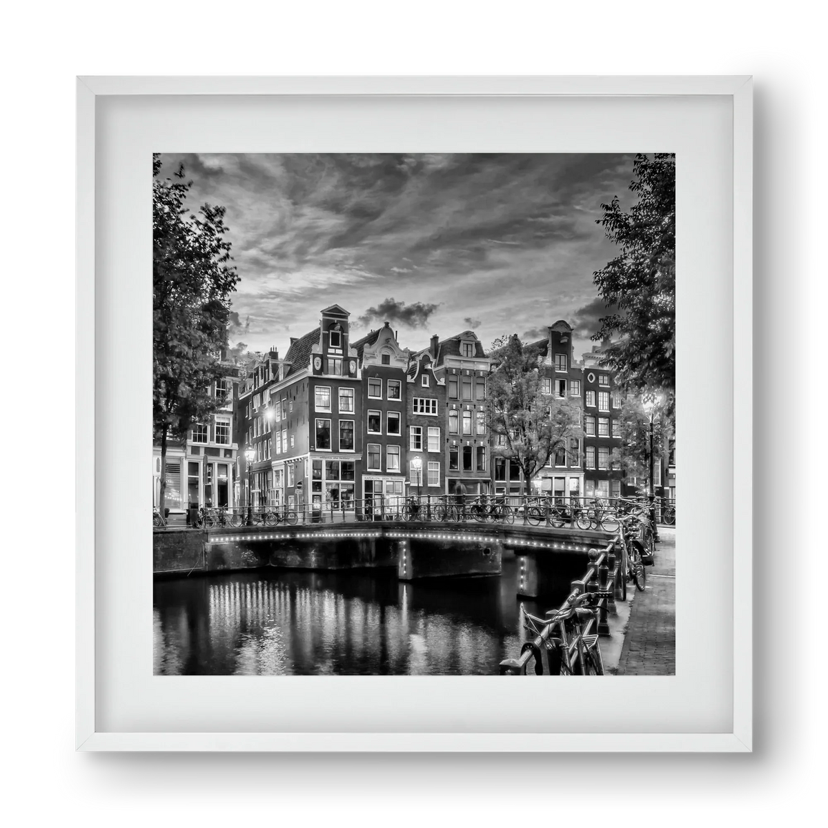 AMSTERDAM Idyllic impression from Singel | Monochrome - artbridge