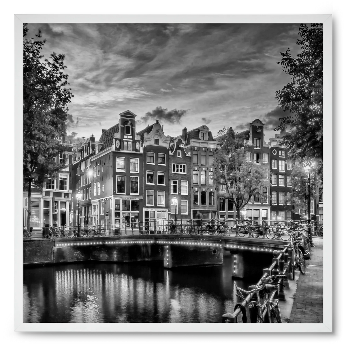 AMSTERDAM Idyllic impression from Singel | Monochrome - artbridge