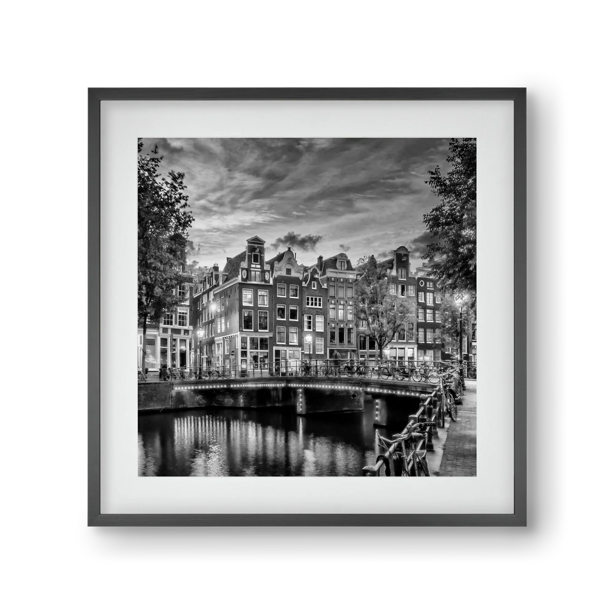AMSTERDAM Idyllic impression from Singel | Monochrome - artbridge