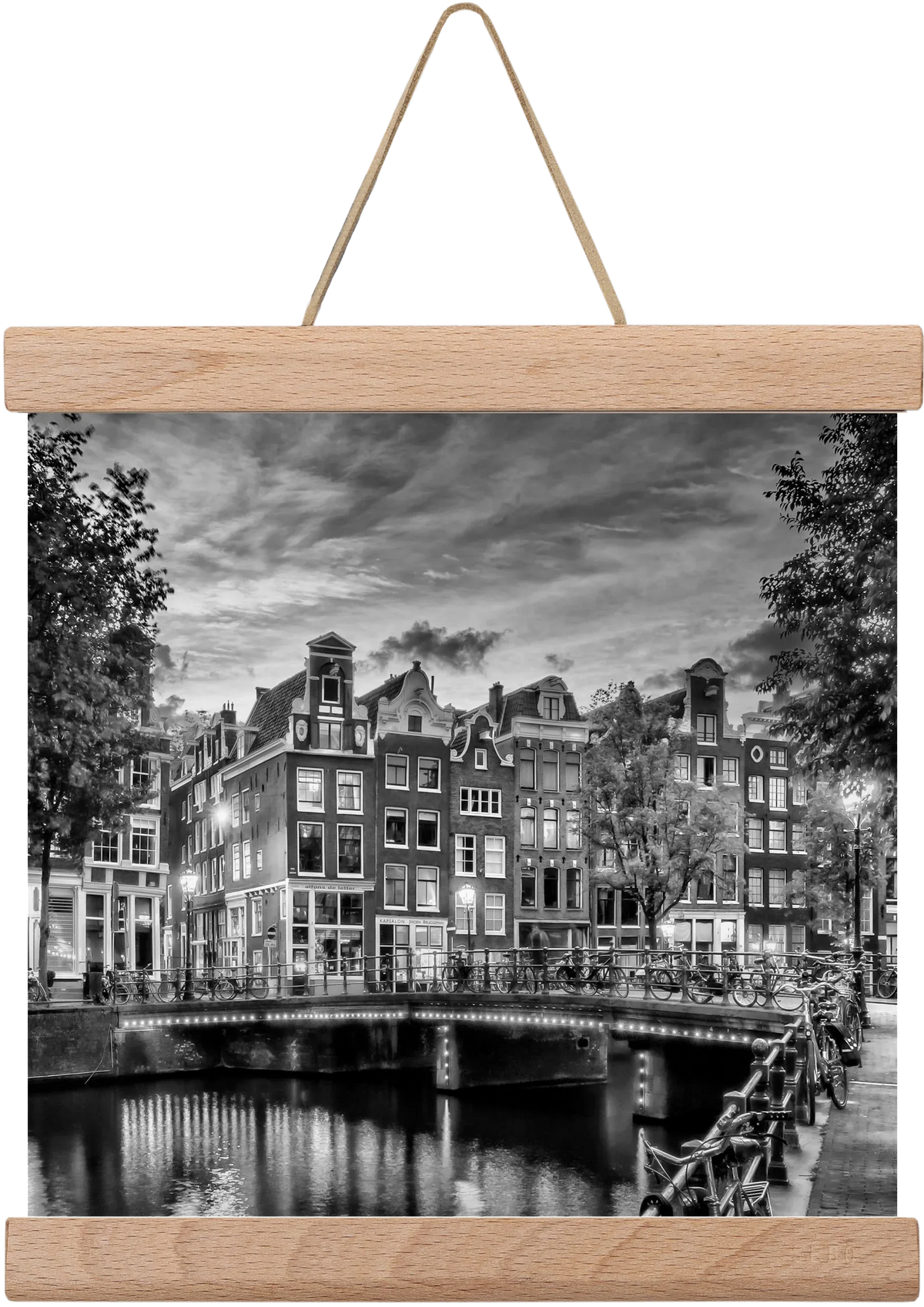 AMSTERDAM Idyllic impression from Singel | Monochrome - artbridge