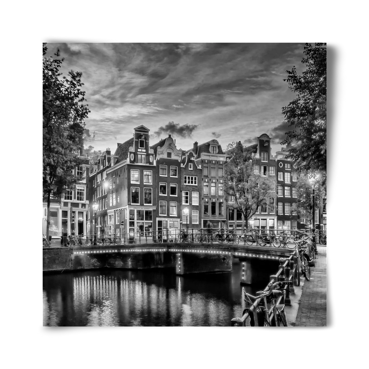 AMSTERDAM Idyllic impression from Singel | Monochrome - artbridge