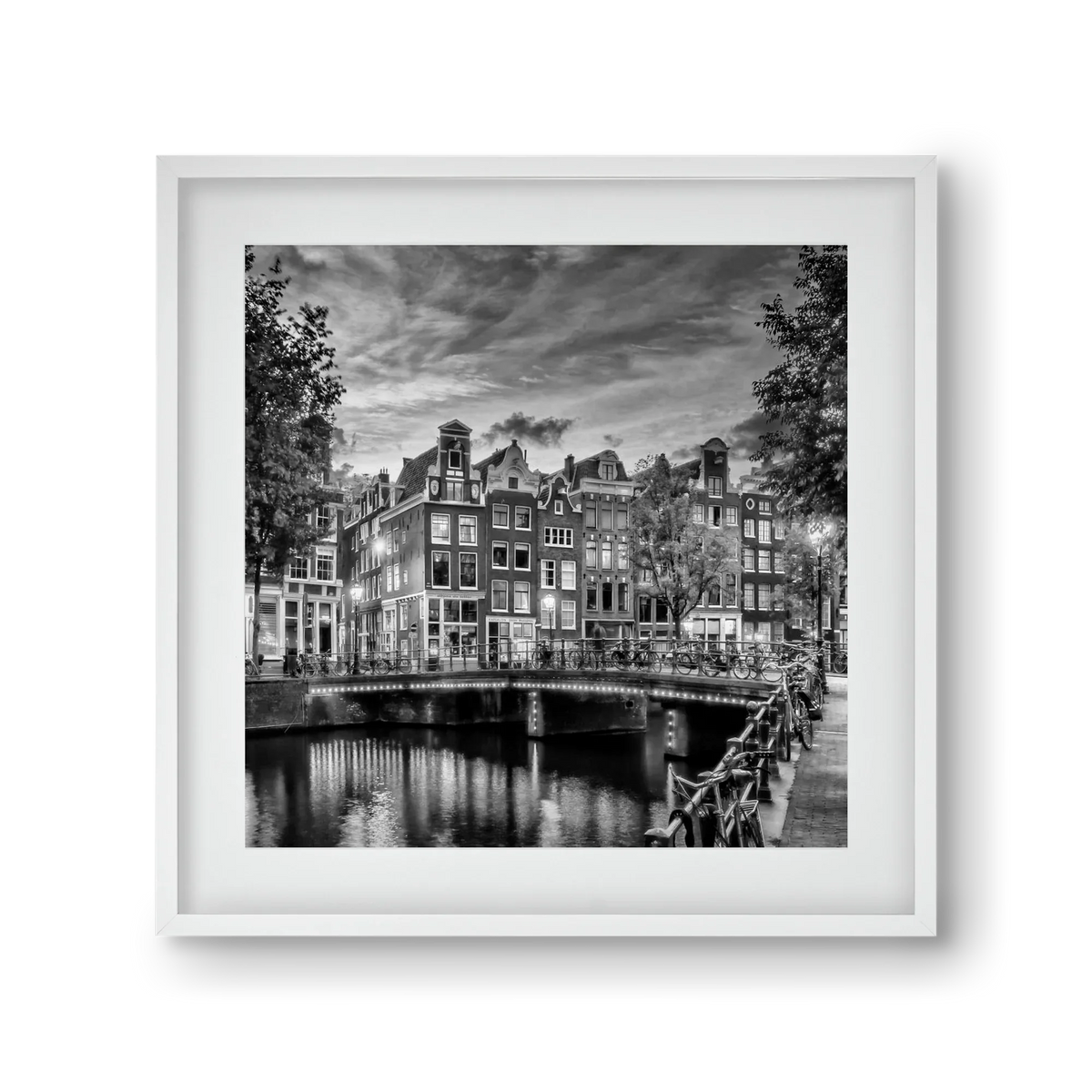 AMSTERDAM Idyllic impression from Singel | Monochrome - artbridge