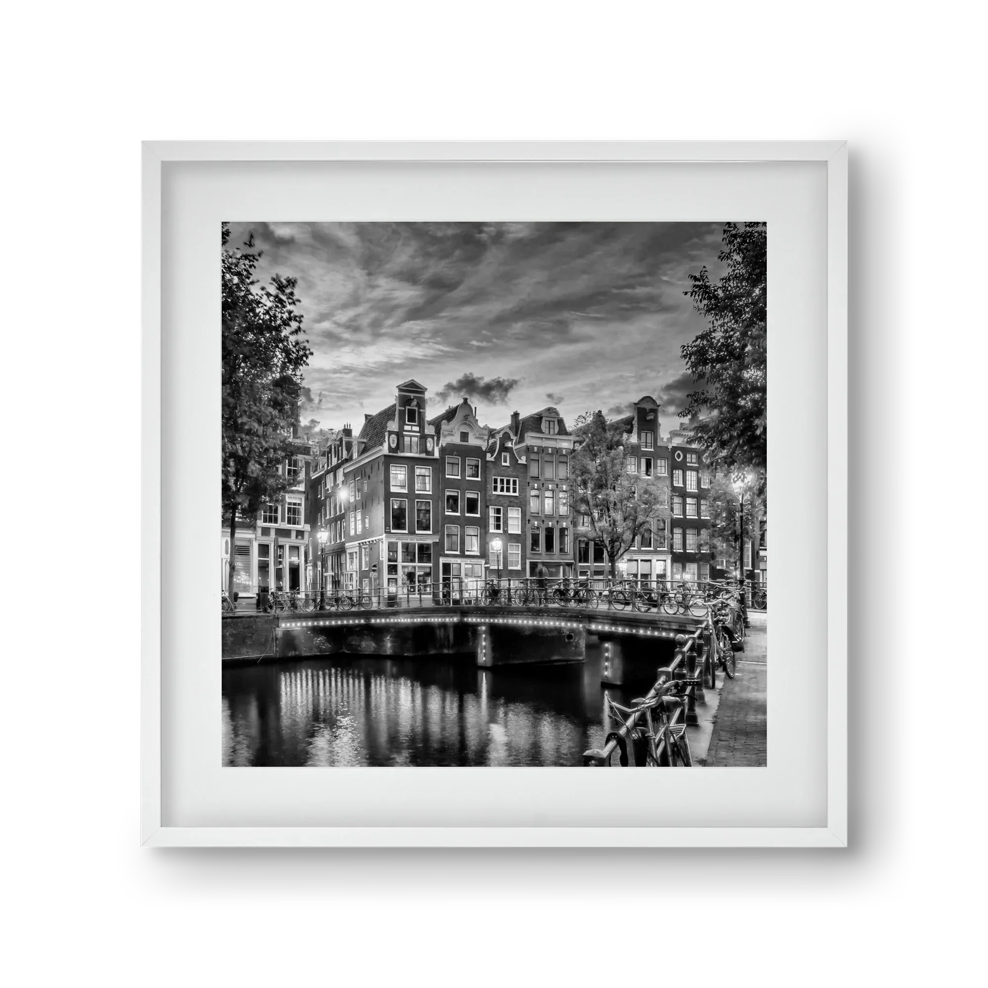 AMSTERDAM Idyllic impression from Singel | Monochrome - artbridge