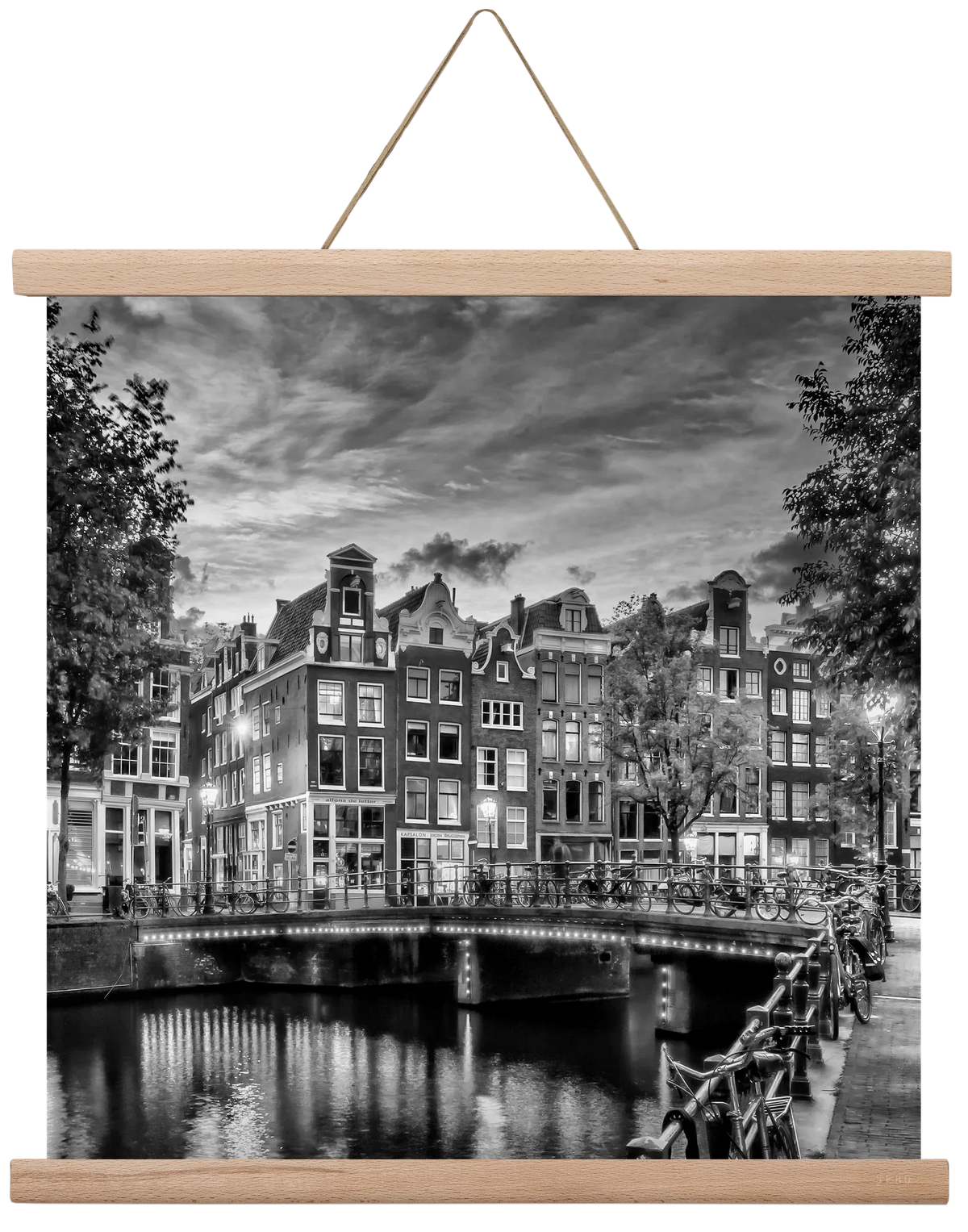 AMSTERDAM Idyllic impression from Singel | Monochrome - artbridge