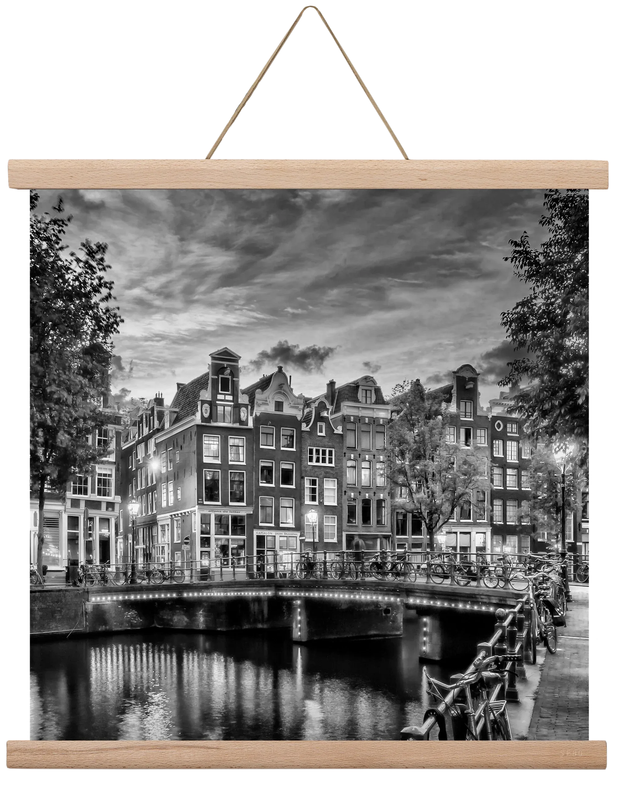 AMSTERDAM Idyllic impression from Singel | Monochrome - artbridge