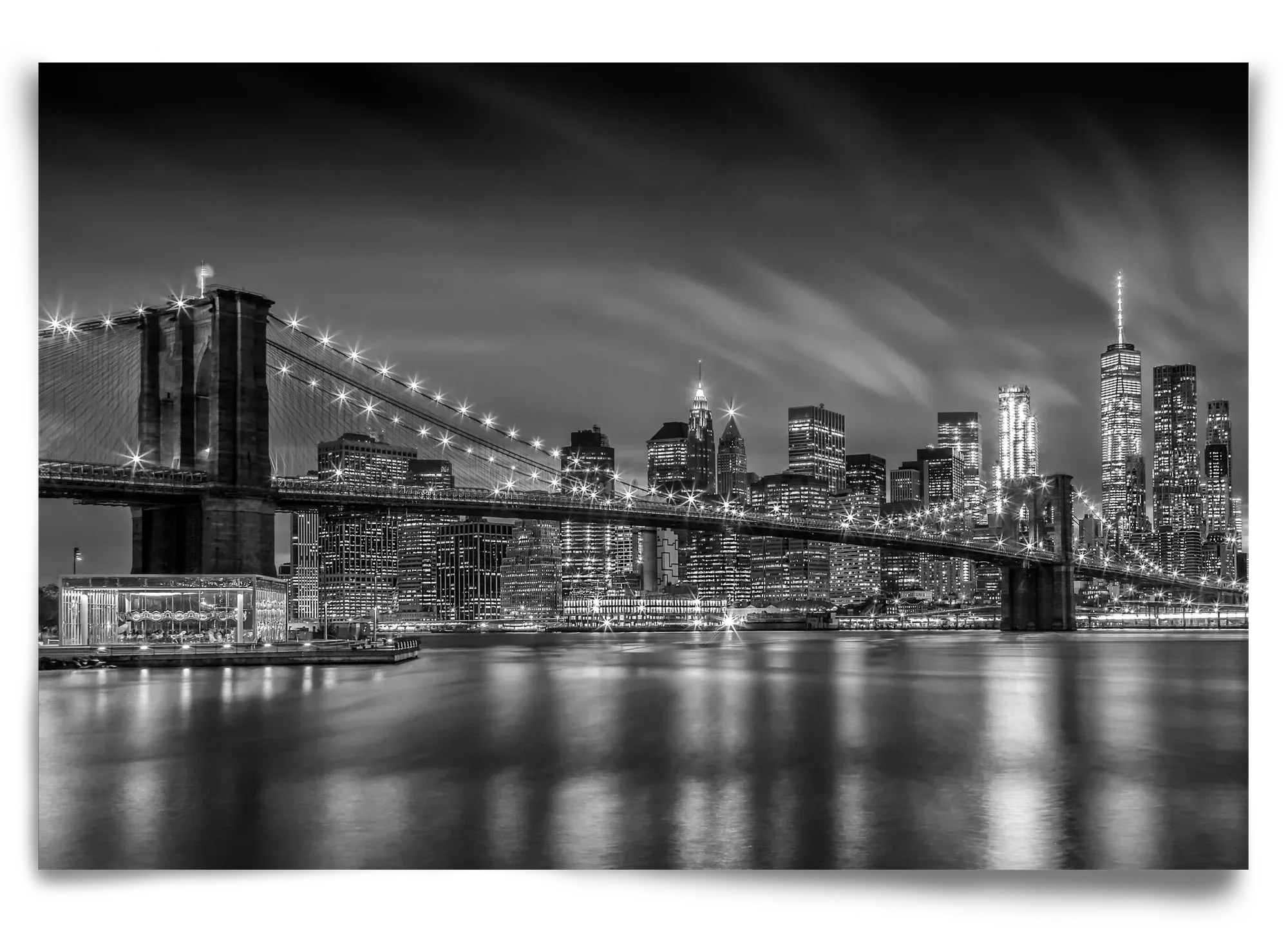 BROOKLYN BRIDGE Nightly Impressions | Monochrome - artbridge