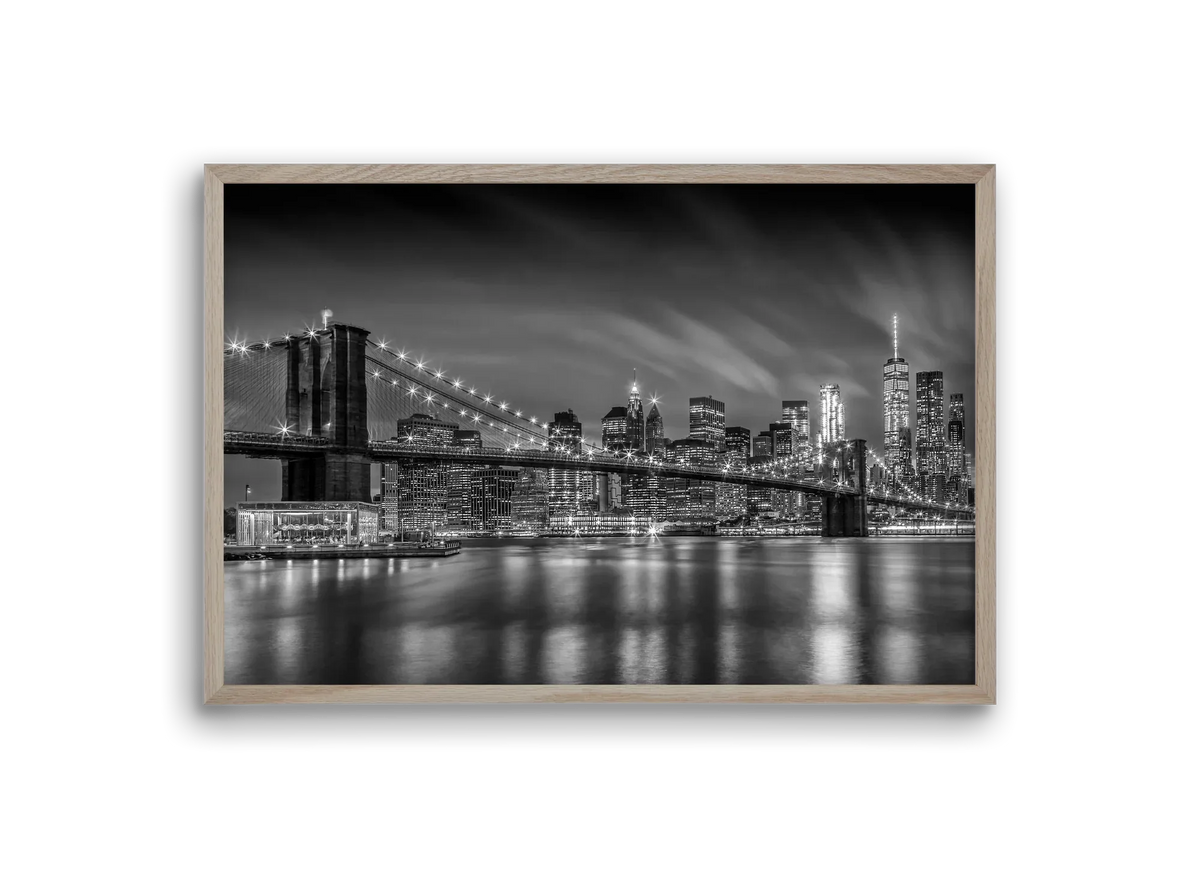 BROOKLYN BRIDGE Nightly Impressions | Monochrome - artbridge