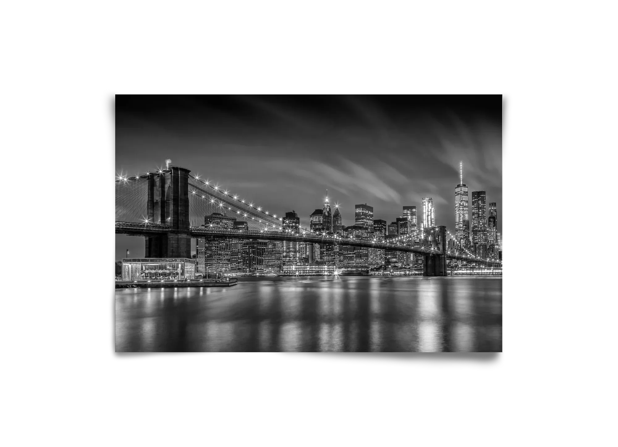 BROOKLYN BRIDGE Nightly Impressions | Monochrome - artbridge