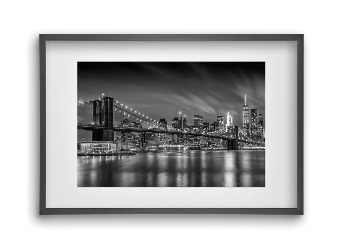 BROOKLYN BRIDGE Nightly Impressions | Monochrome - artbridge