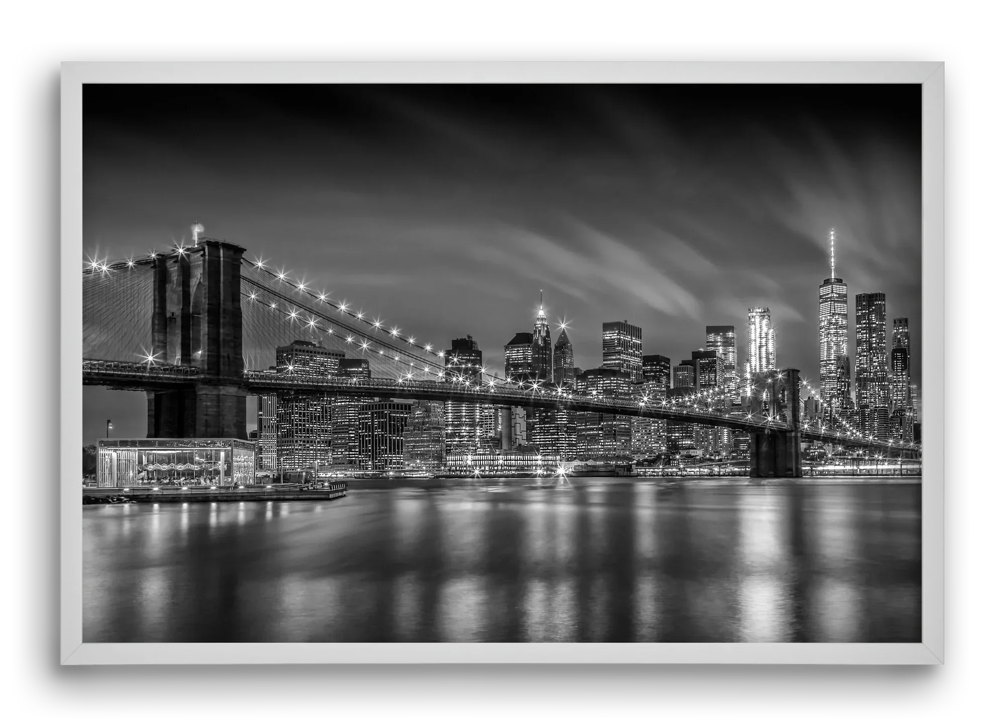 BROOKLYN BRIDGE Nightly Impressions | Monochrome - artbridge