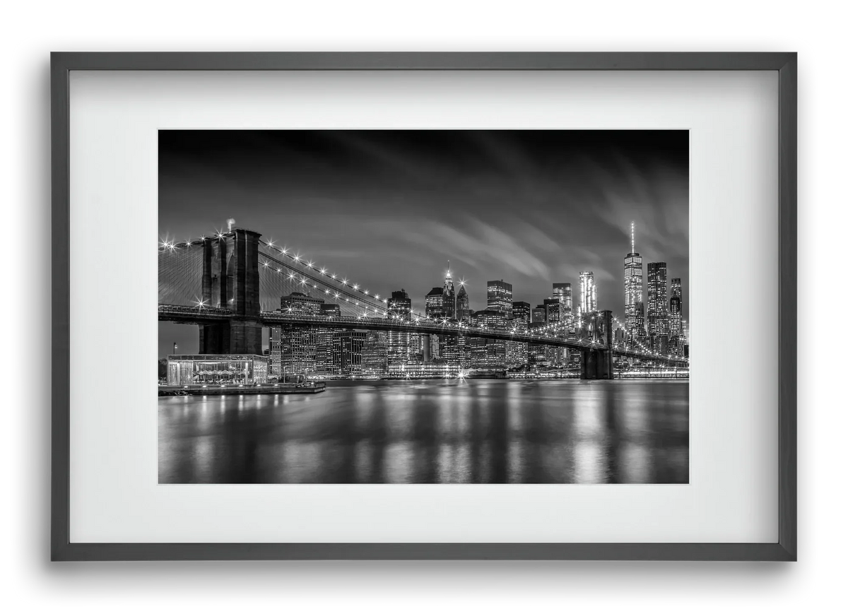 BROOKLYN BRIDGE Nightly Impressions | Monochrome - artbridge