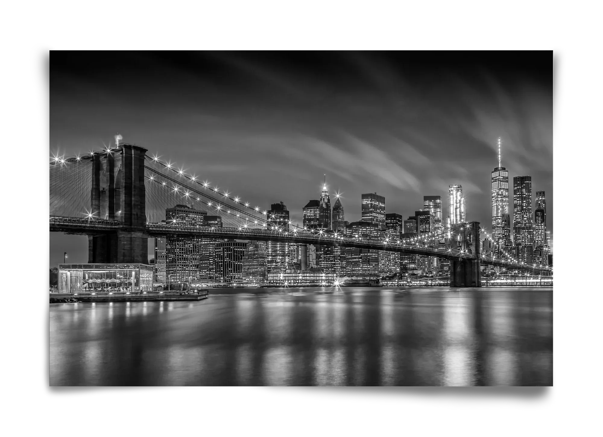 BROOKLYN BRIDGE Nightly Impressions | Monochrome - artbridge