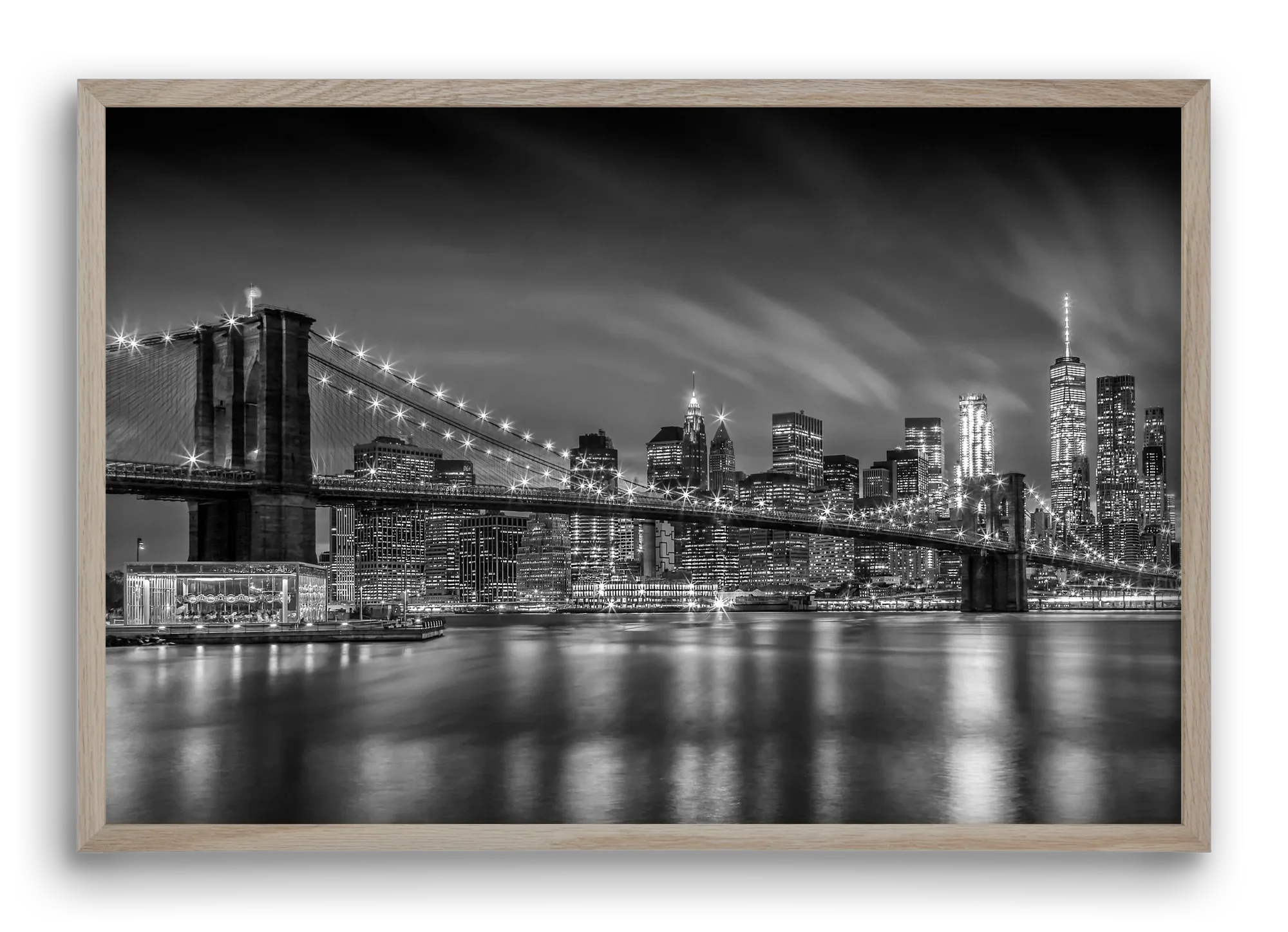 BROOKLYN BRIDGE Nightly Impressions | Monochrome - artbridge