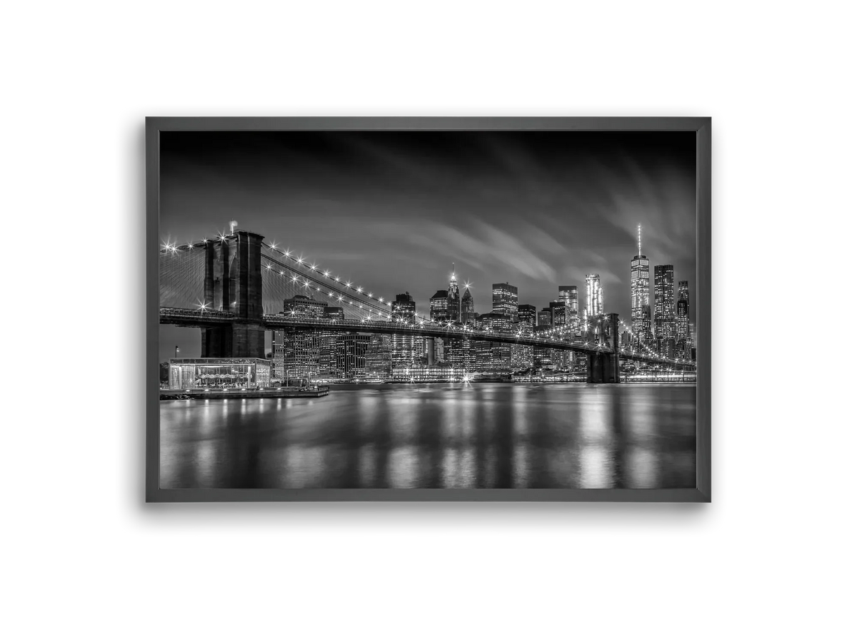 BROOKLYN BRIDGE Nightly Impressions | Monochrome - artbridge