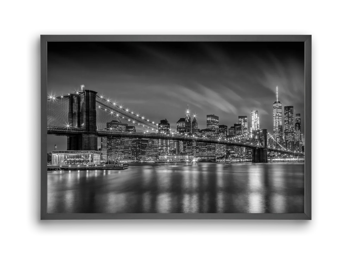 BROOKLYN BRIDGE Nightly Impressions | Monochrome - artbridge