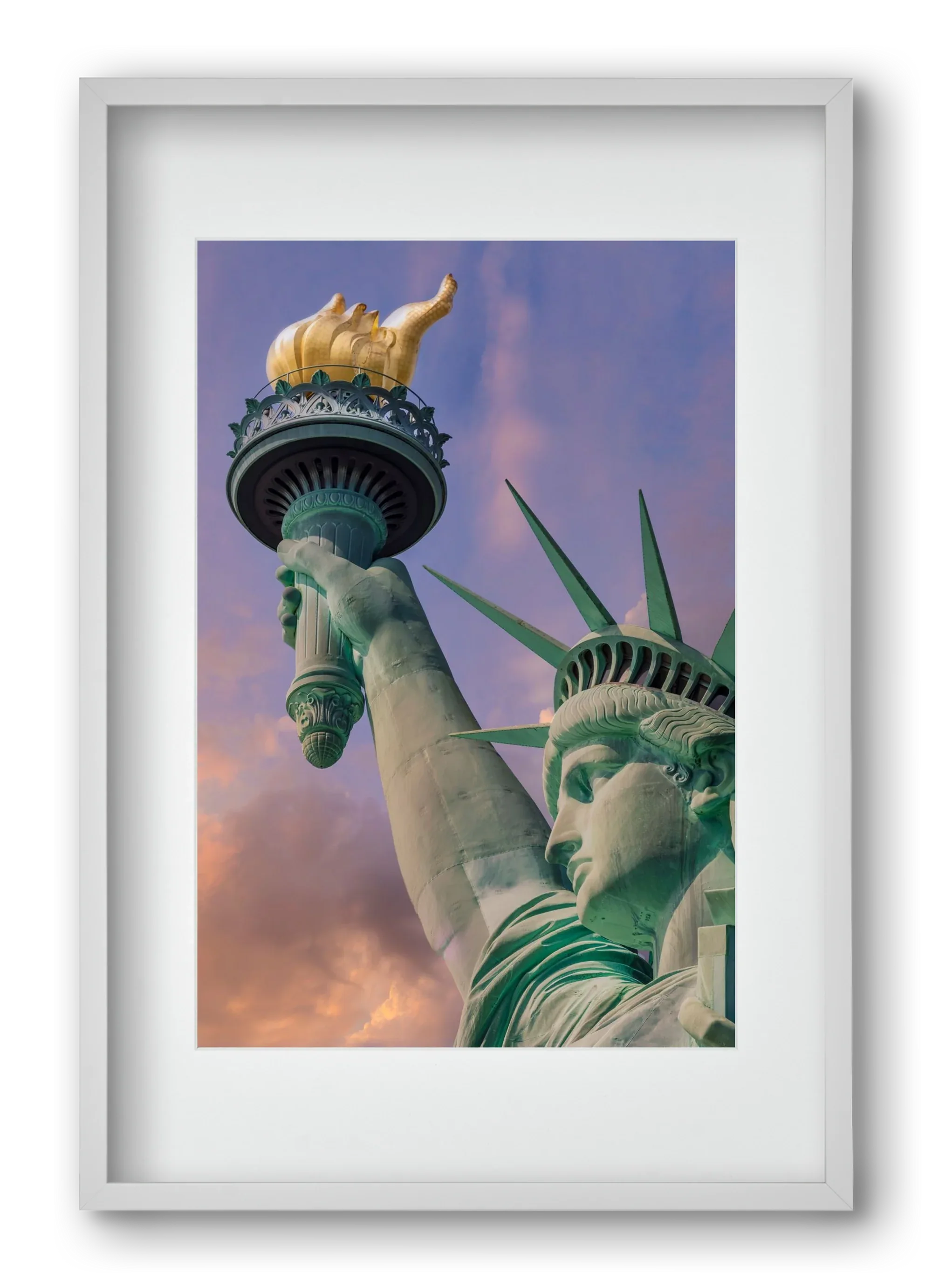 NEW YORK CITY Statue of Liberty at sunset - artbridge
