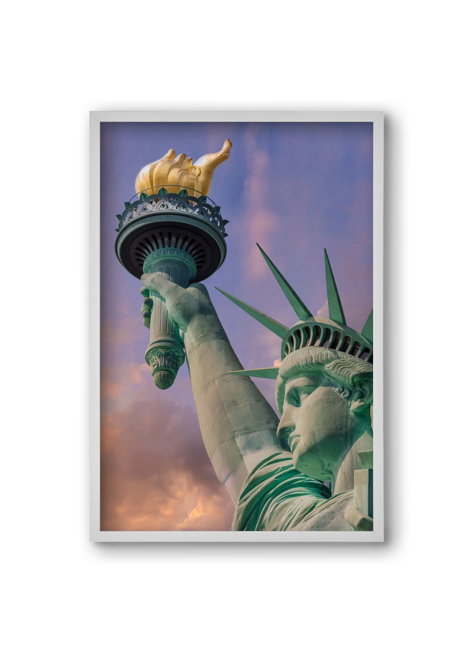 NEW YORK CITY Statue of Liberty at sunset - artbridge