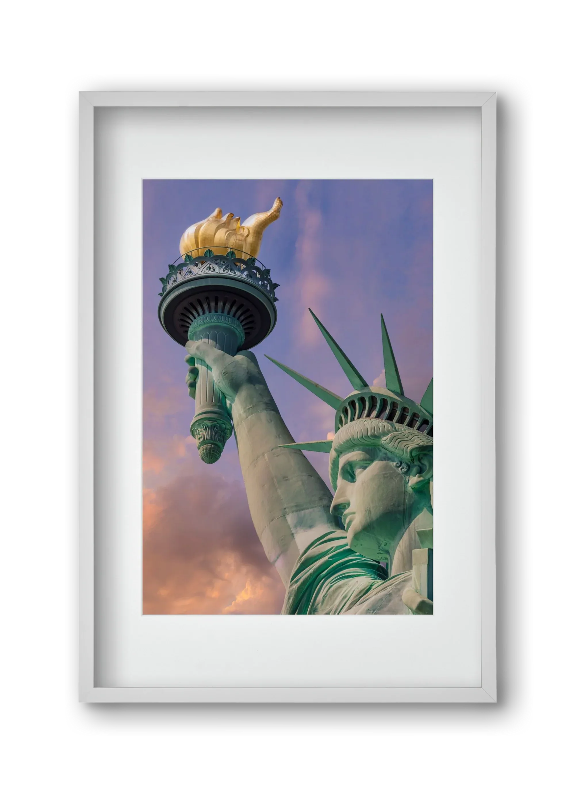 NEW YORK CITY Statue of Liberty at sunset - artbridge