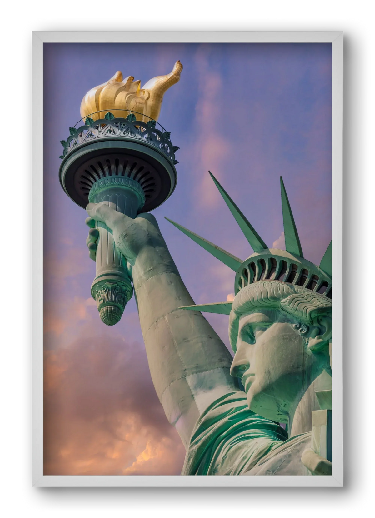 NEW YORK CITY Statue of Liberty at sunset - artbridge