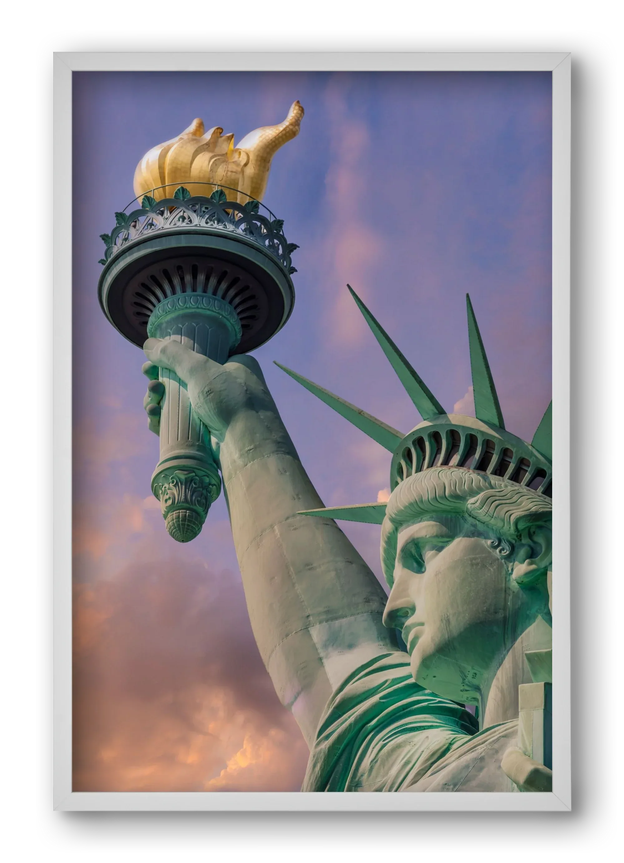 NEW YORK CITY Statue of Liberty at sunset - artbridge