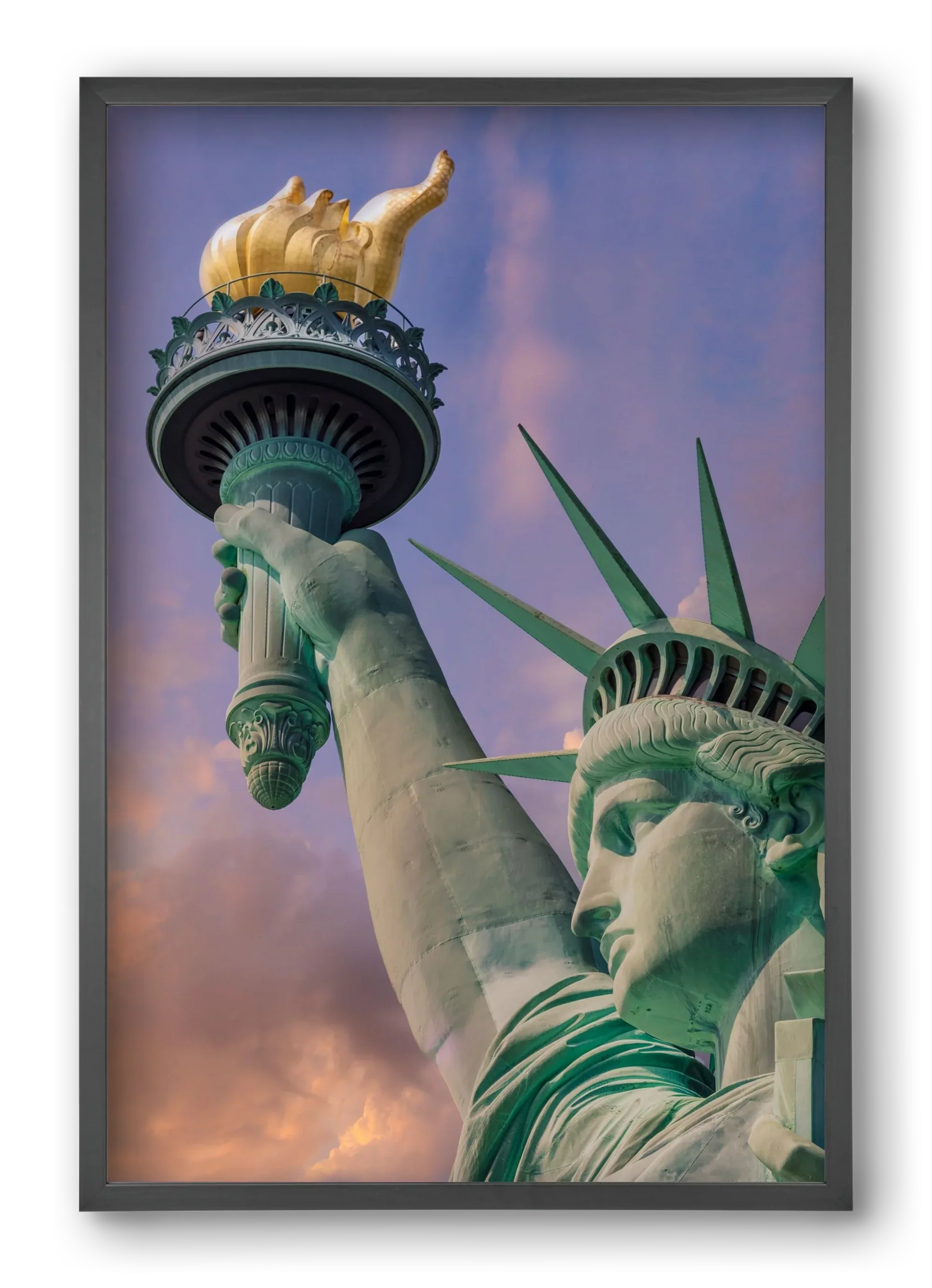 NEW YORK CITY Statue of Liberty at sunset - artbridge