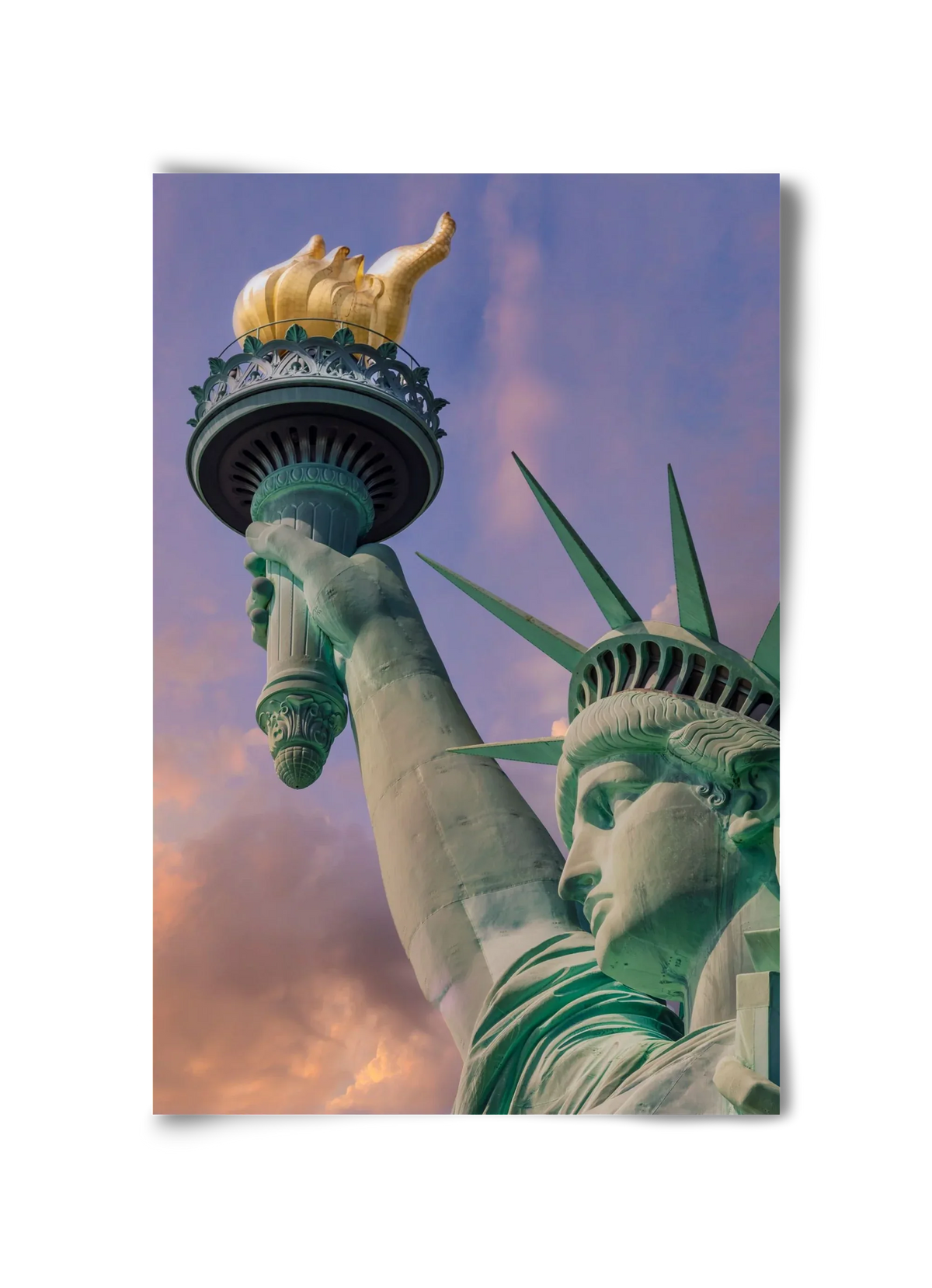 NEW YORK CITY Statue of Liberty at sunset - artbridge