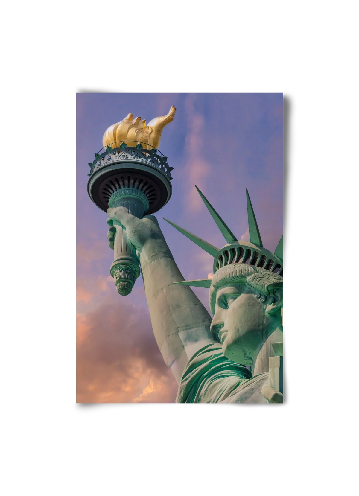 NEW YORK CITY Statue of Liberty at sunset - artbridge