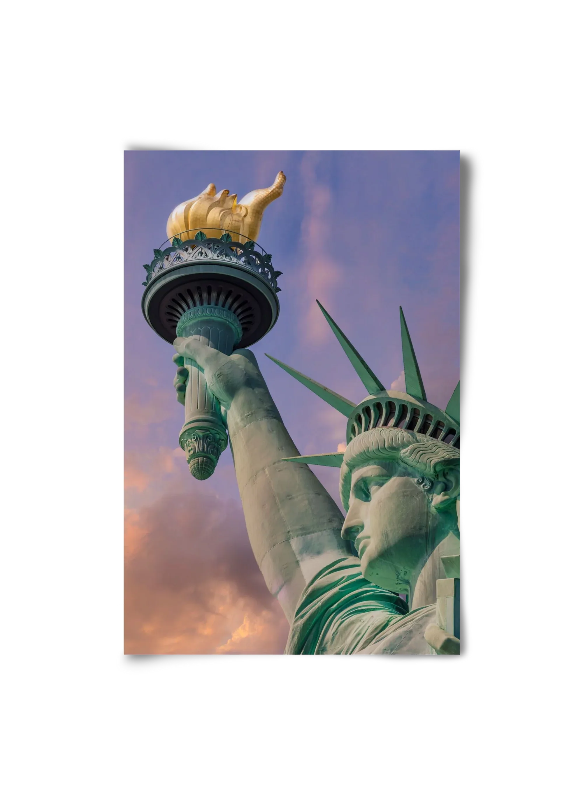 NEW YORK CITY Statue of Liberty at sunset - artbridge