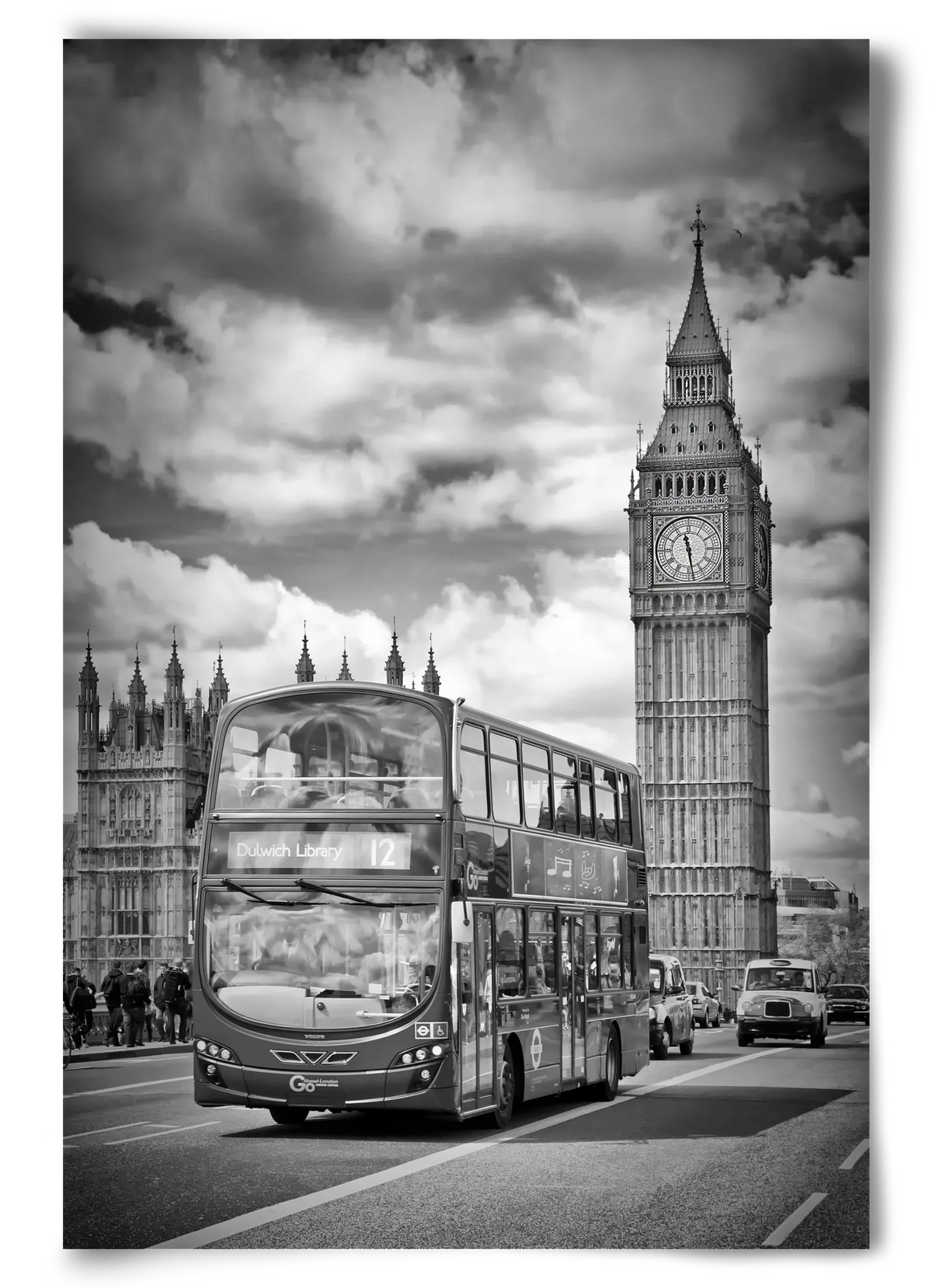 LONDON Houses of Parliament and traffic - artbridge
