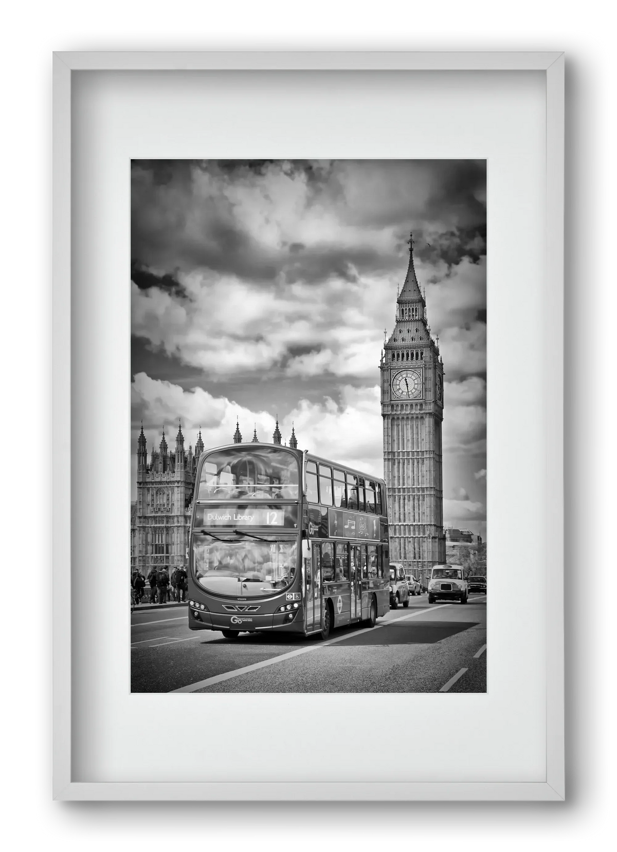 LONDON Houses of Parliament and traffic - artbridge