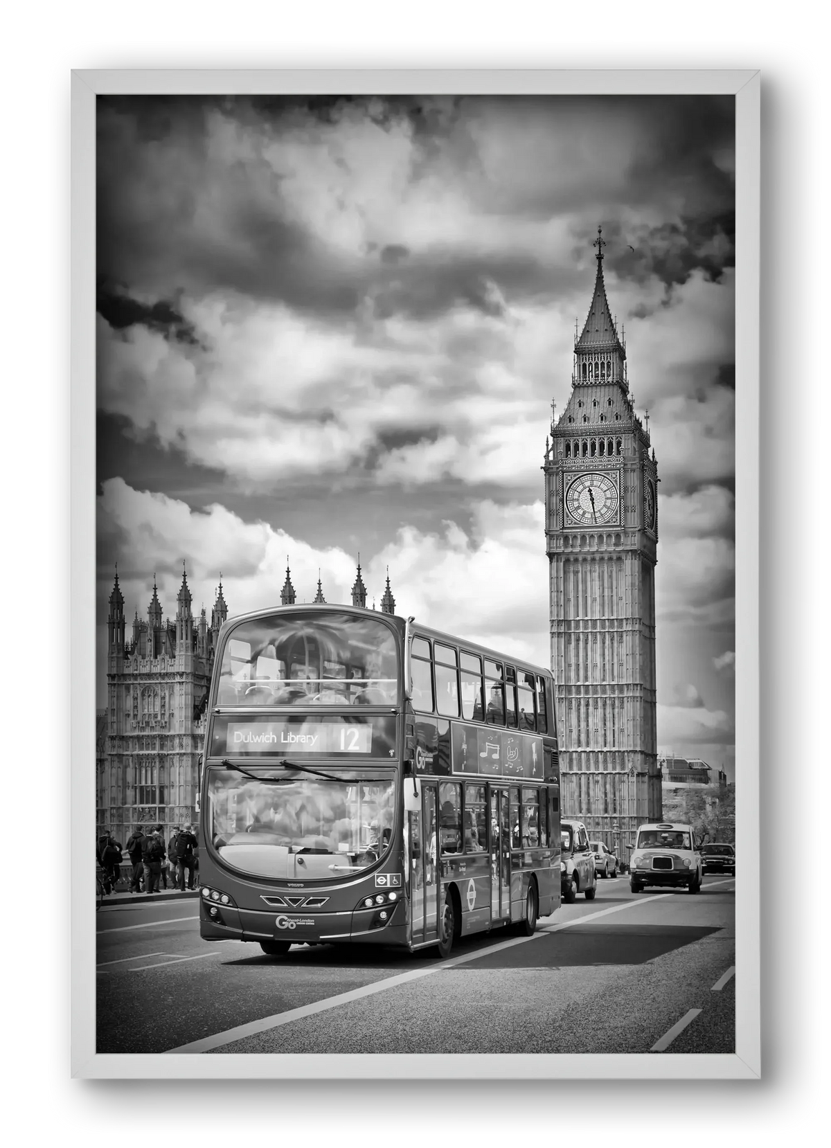 LONDON Houses of Parliament and traffic - artbridge