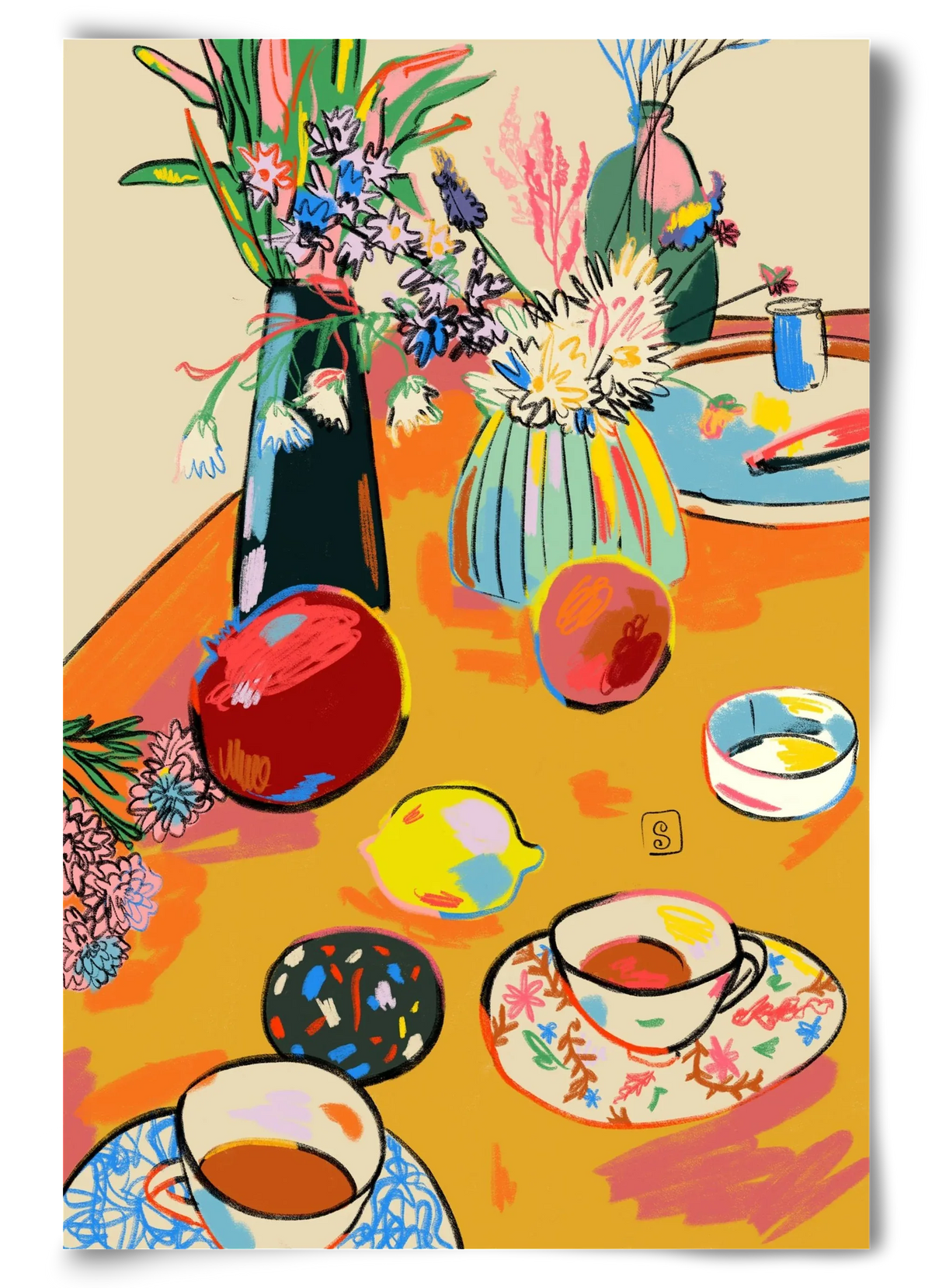 TEA AND FLOWERS AT HOME - artbridge