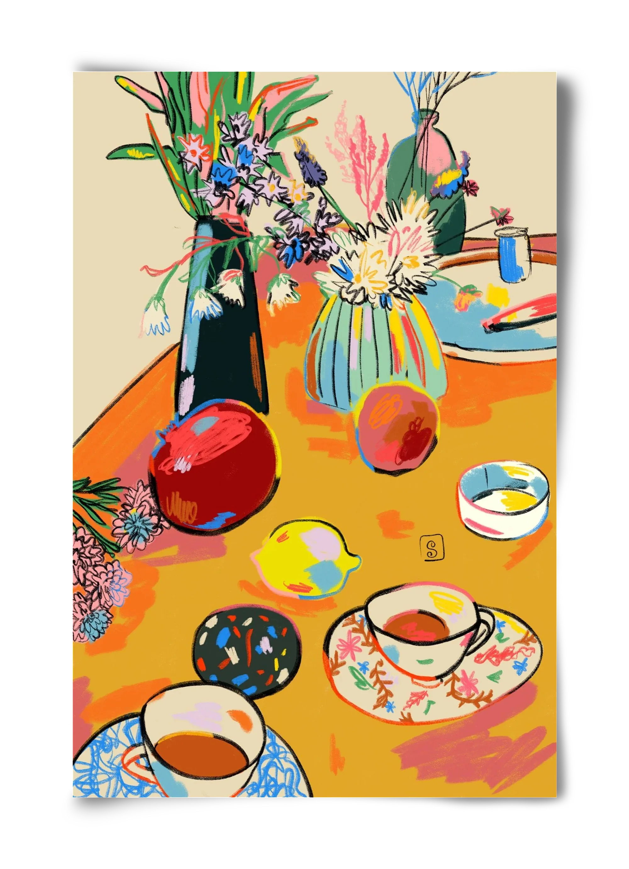 TEA AND FLOWERS AT HOME - artbridge