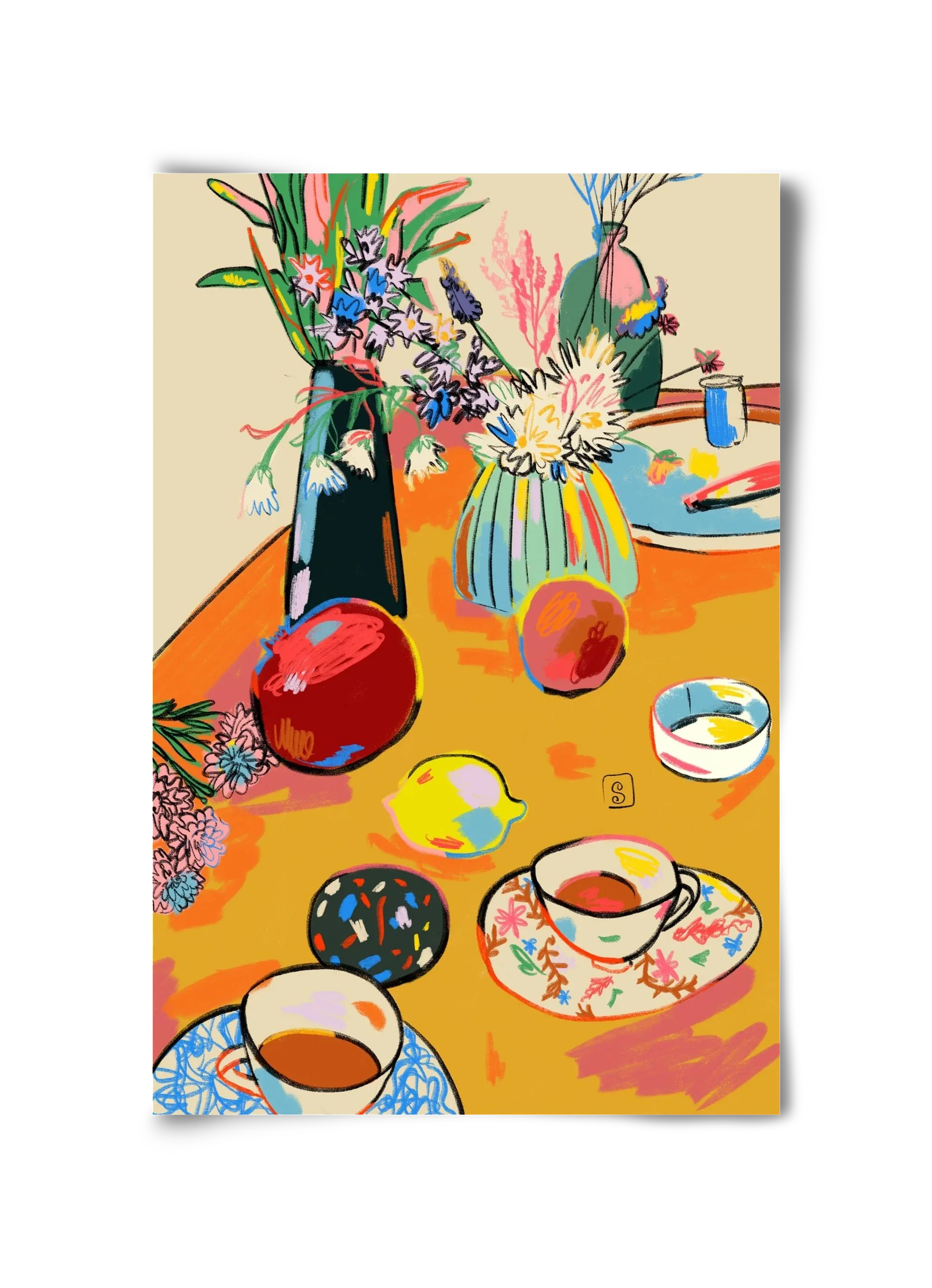 TEA AND FLOWERS AT HOME - artbridge