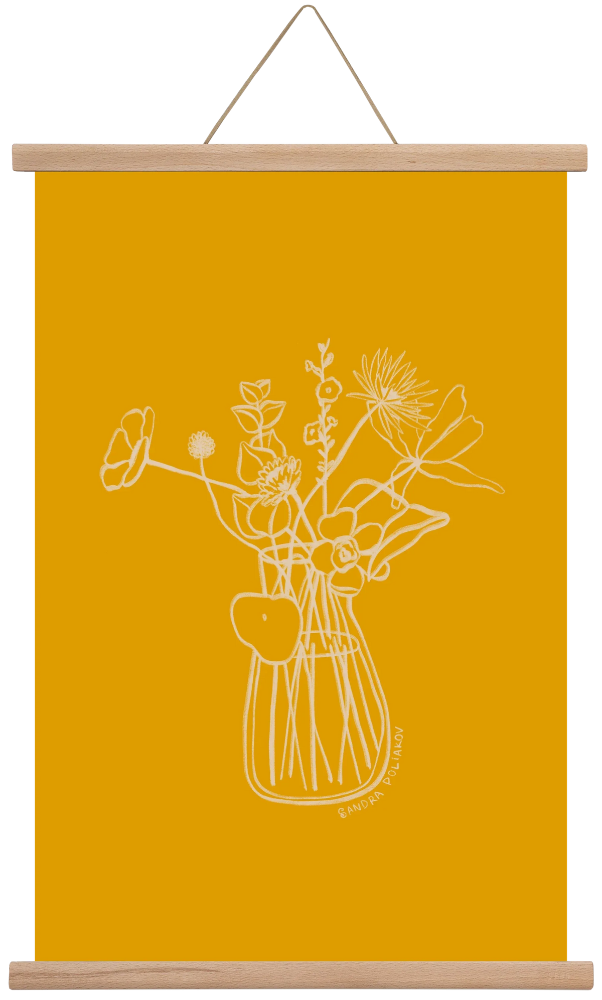 FLOWERS AND LEAVES IN YELLOW - artbridge