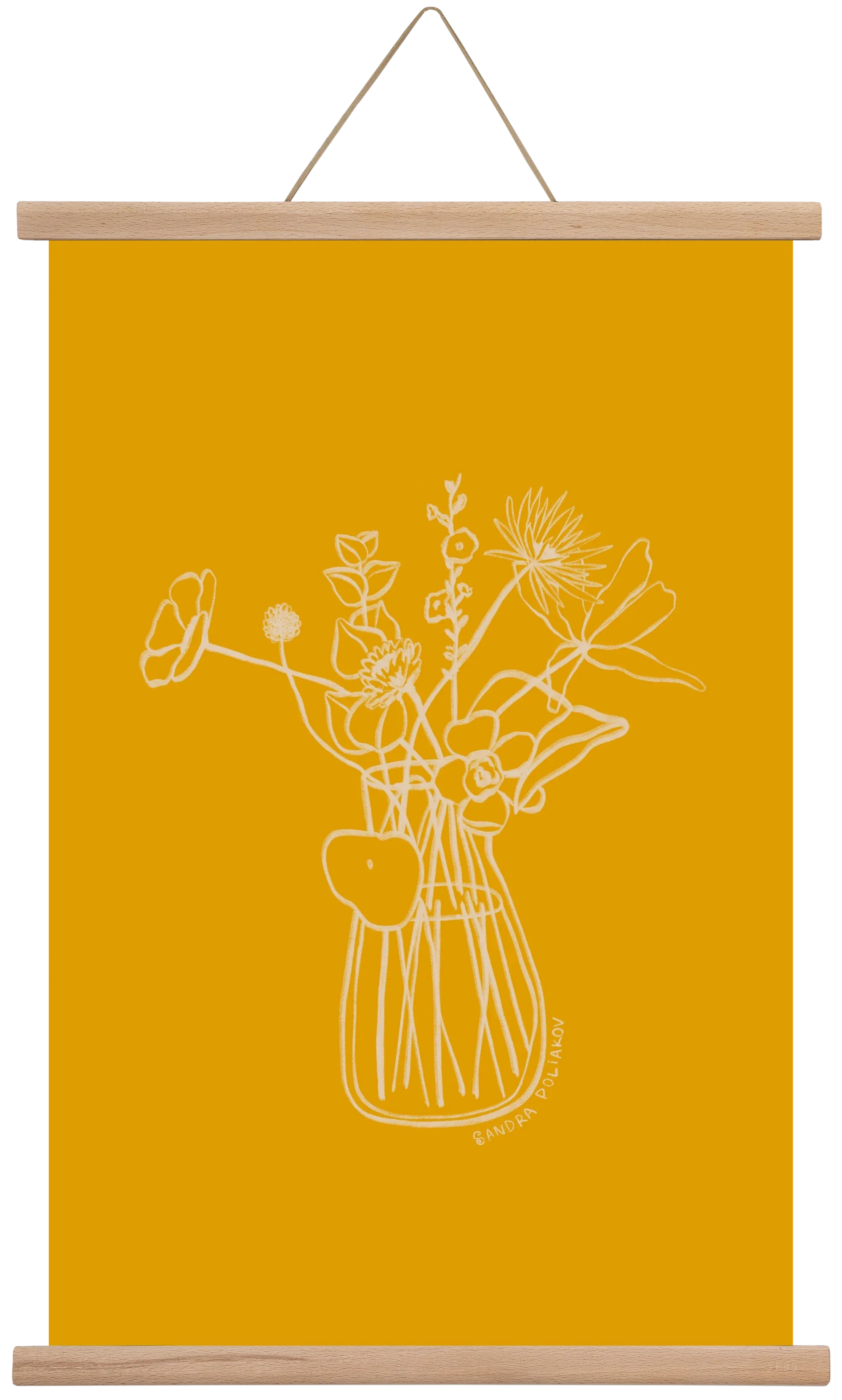 FLOWERS AND LEAVES IN YELLOW - artbridge