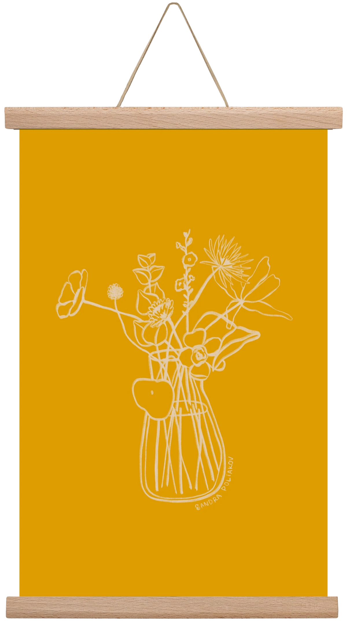FLOWERS AND LEAVES IN YELLOW - artbridge